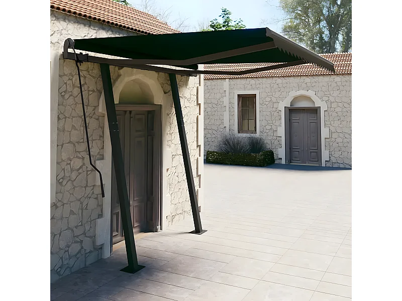 Tenda a scomparsa automatica e Pali 3,5x2,5 Antracite