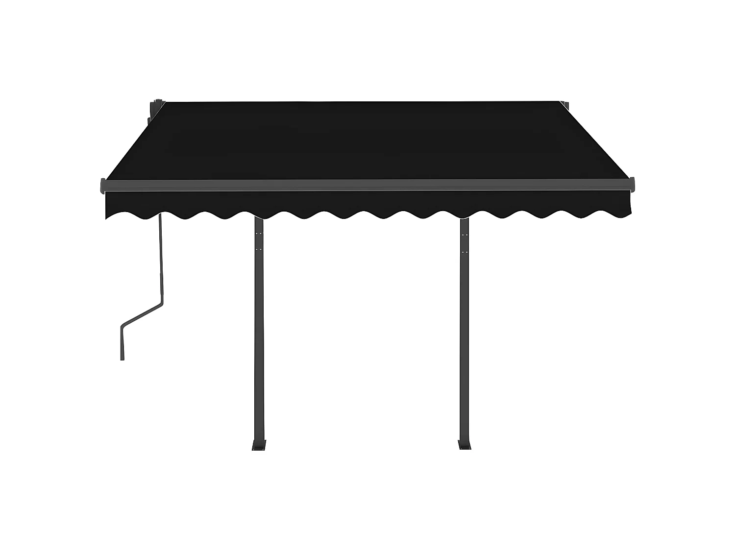 Auvent rétractable automatique et poteaux 3,5x2,5 Anthracite