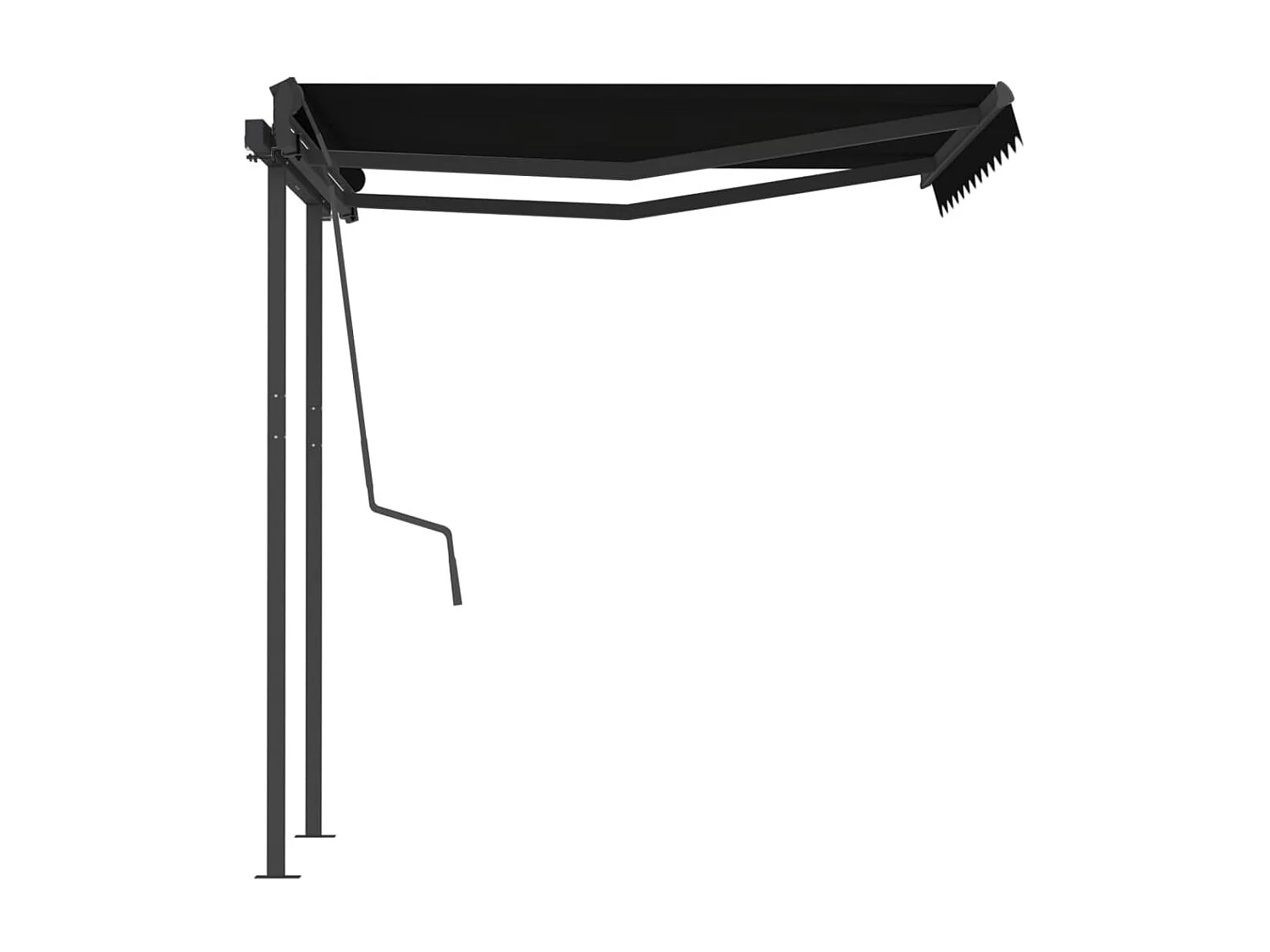 Auvent rétractable automatique et poteaux 3,5x2,5 Anthracite