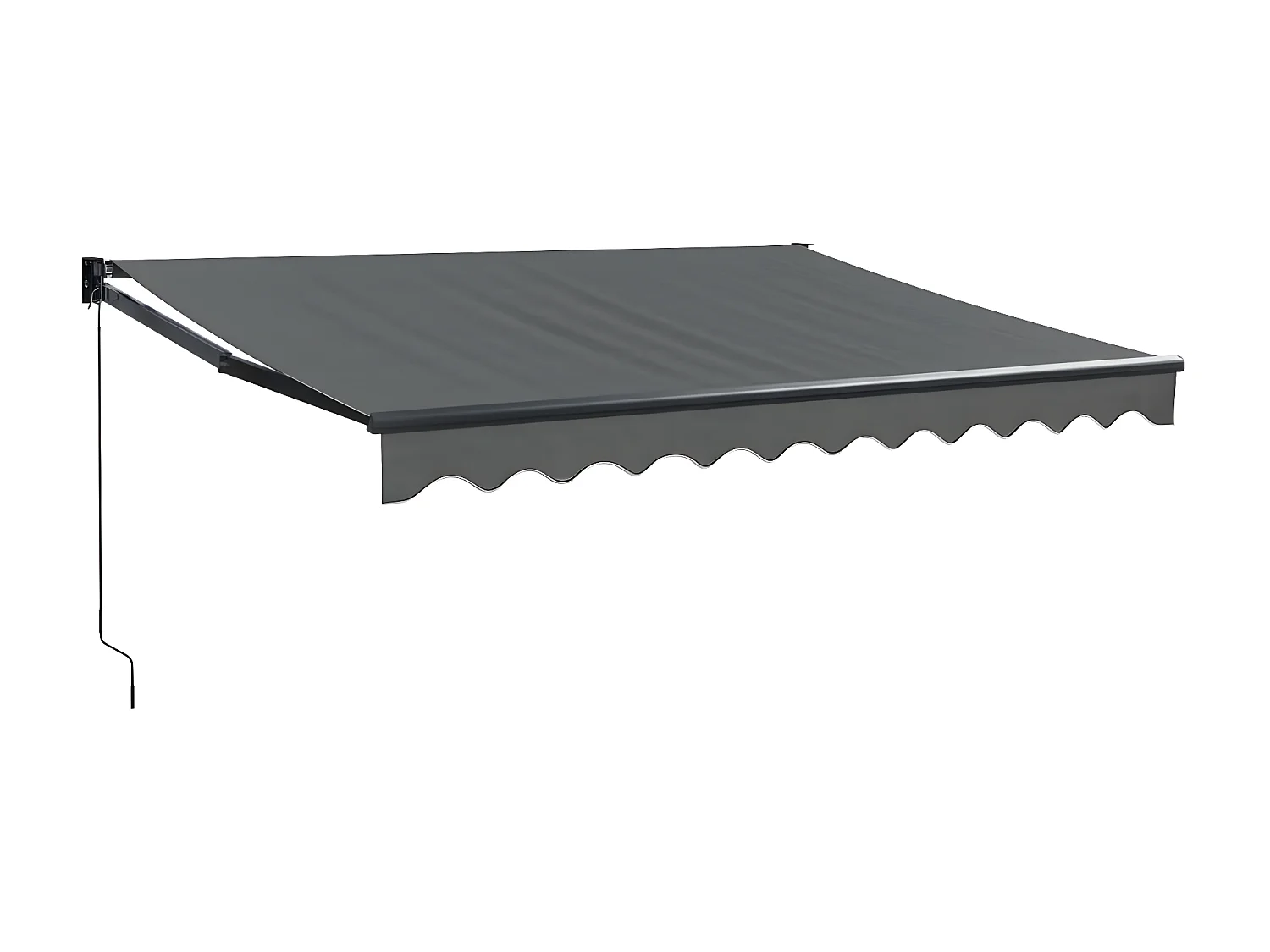 Auvent rétractable anthracite 3,5x2,5 tissu et aluminium
