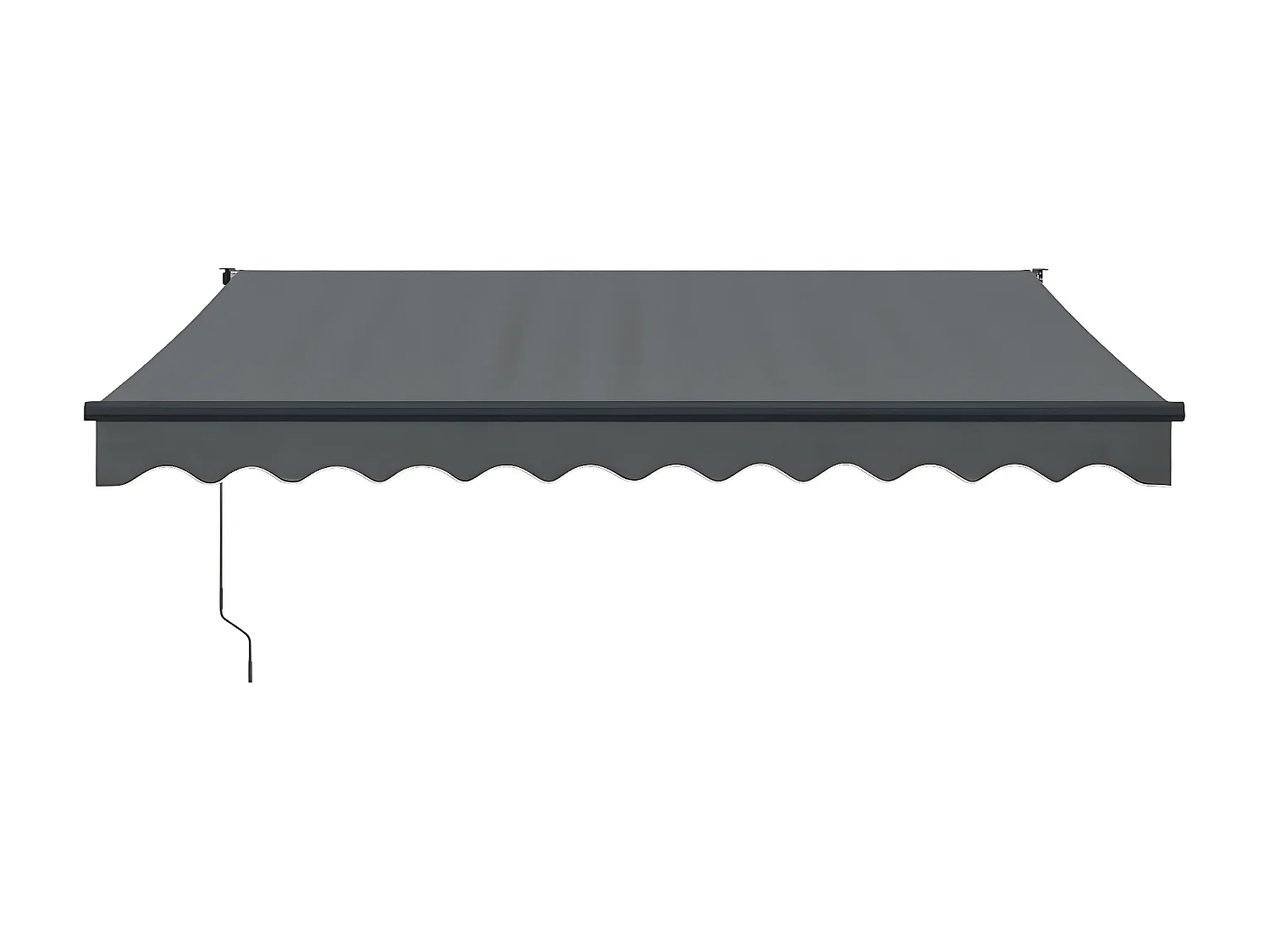 Auvent rétractable anthracite 3,5x2,5 tissu et aluminium