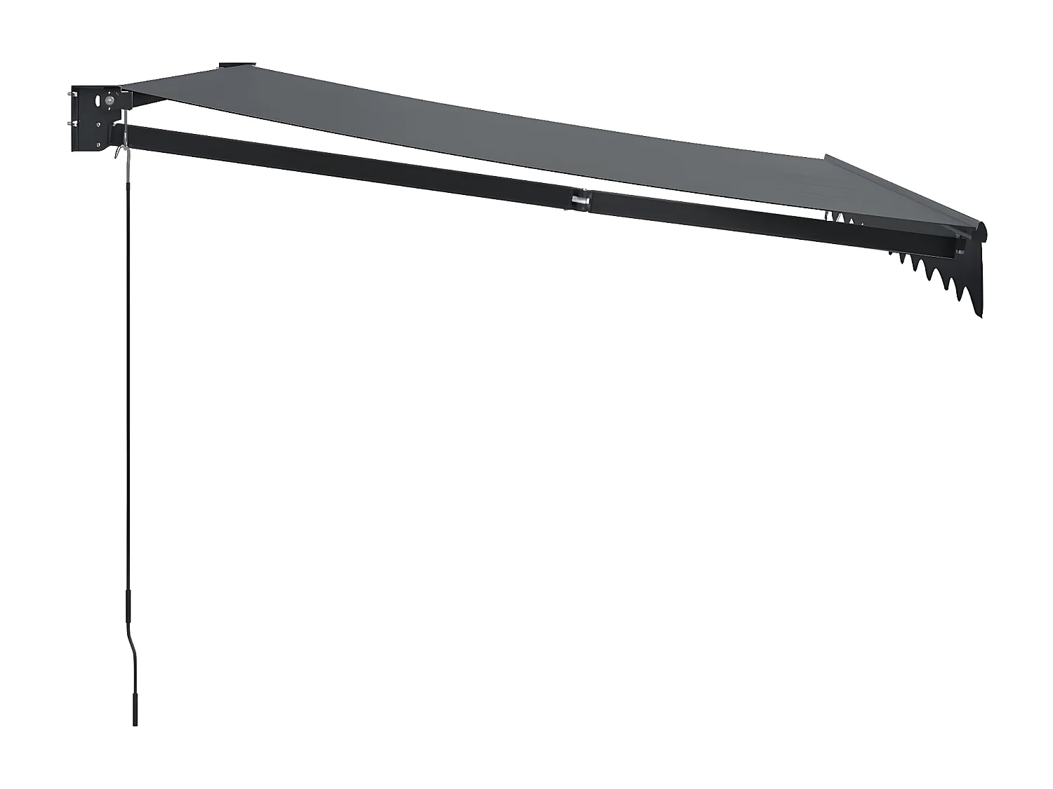 Auvent rétractable anthracite 3,5x2,5 tissu et aluminium