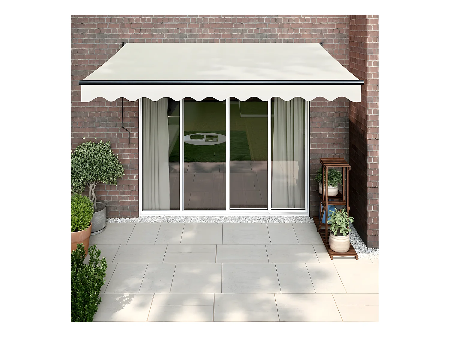 Auvent rétractable automatique crème 3,5x2,5