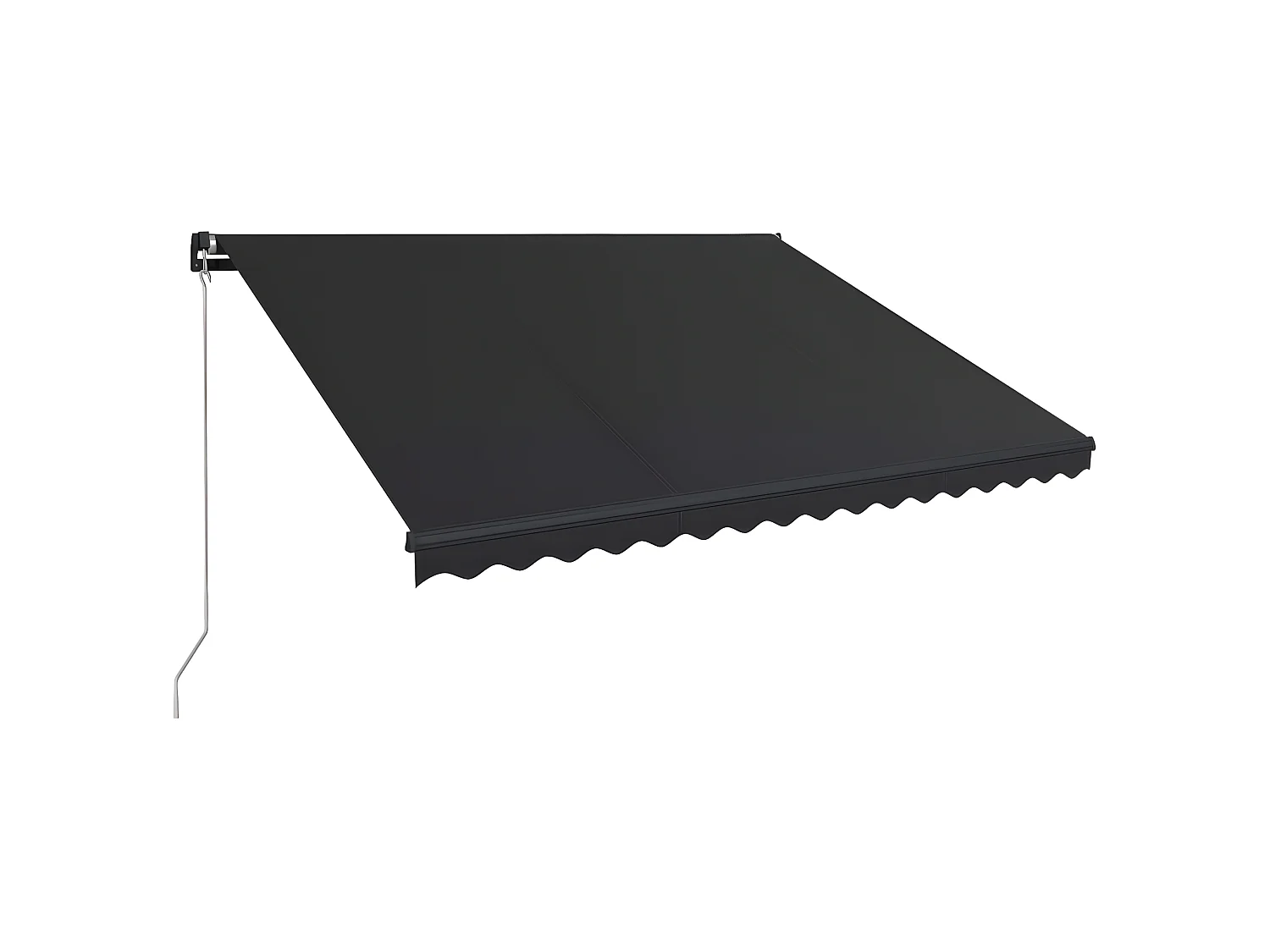 Uitschuifbaar zonnescherm met LED 450x300 Antraciet