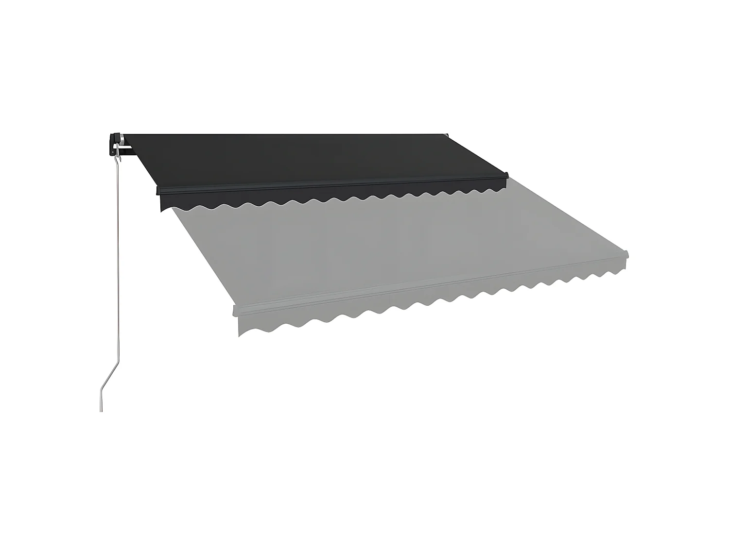 Uitschuifbaar zonnescherm met LED 450x300 Antraciet