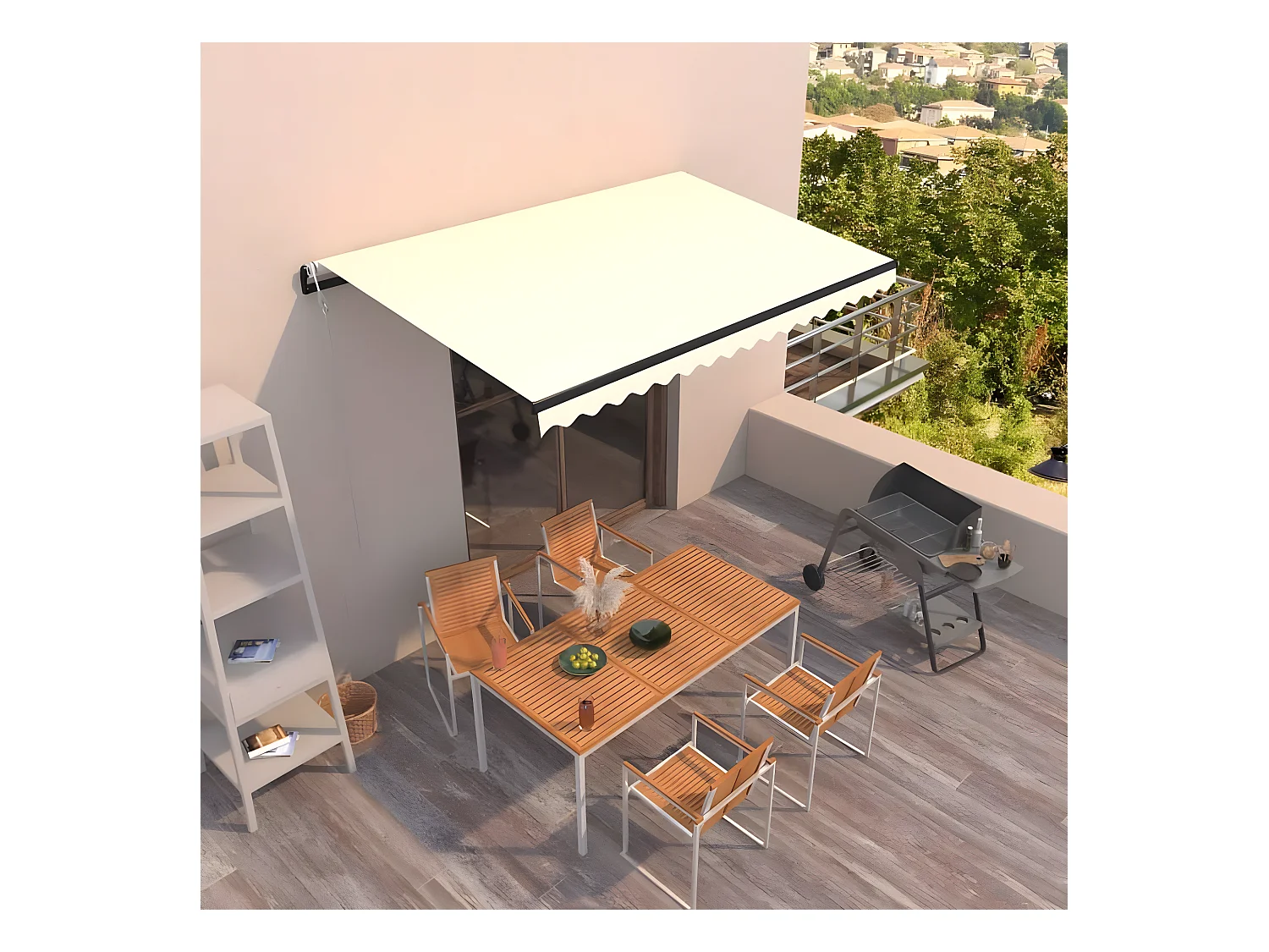 Auvent rétractable automatique 450x300 Crème