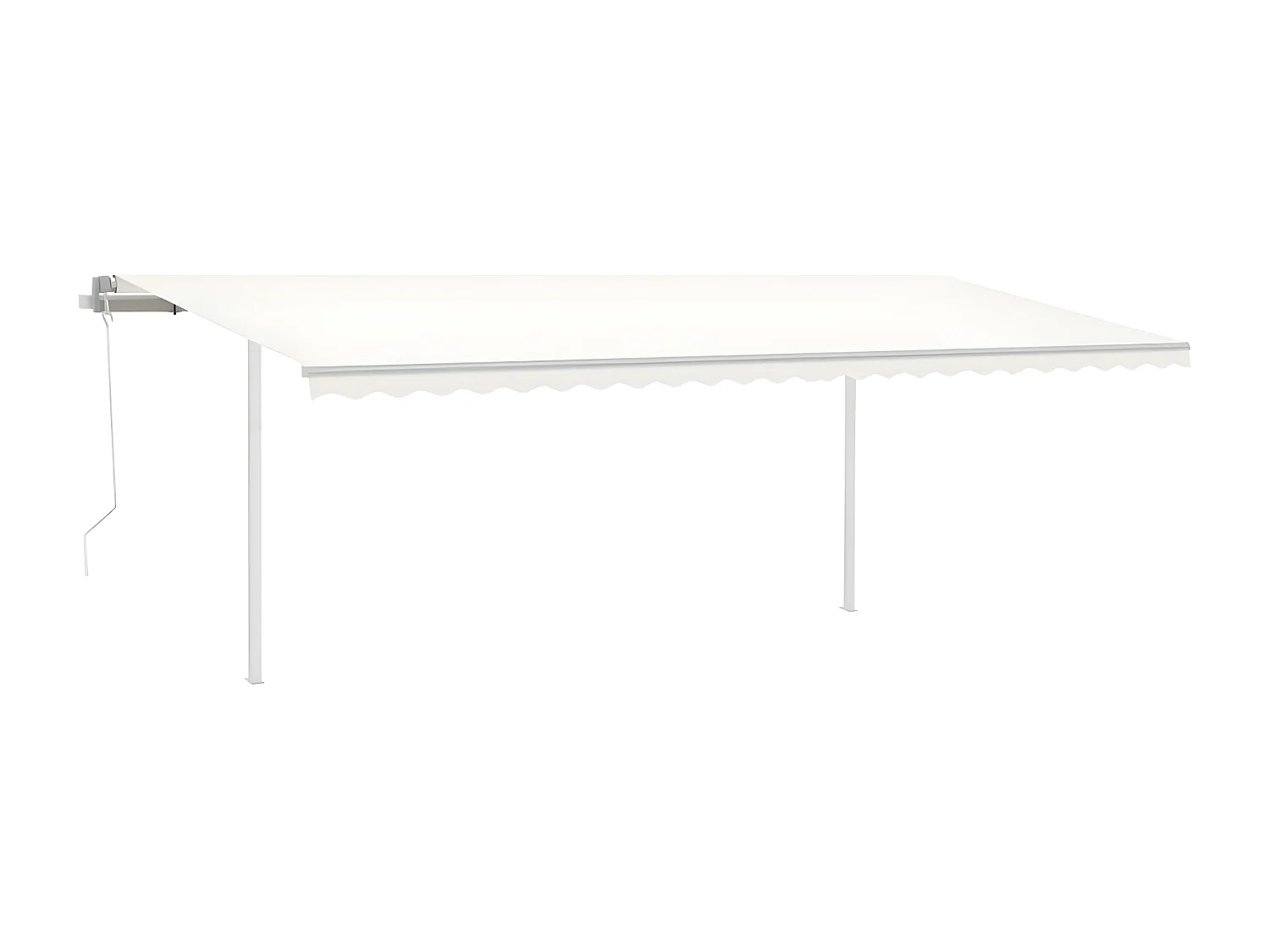 Tenda automatica con sensore vento e LED 6x3,5 Crema