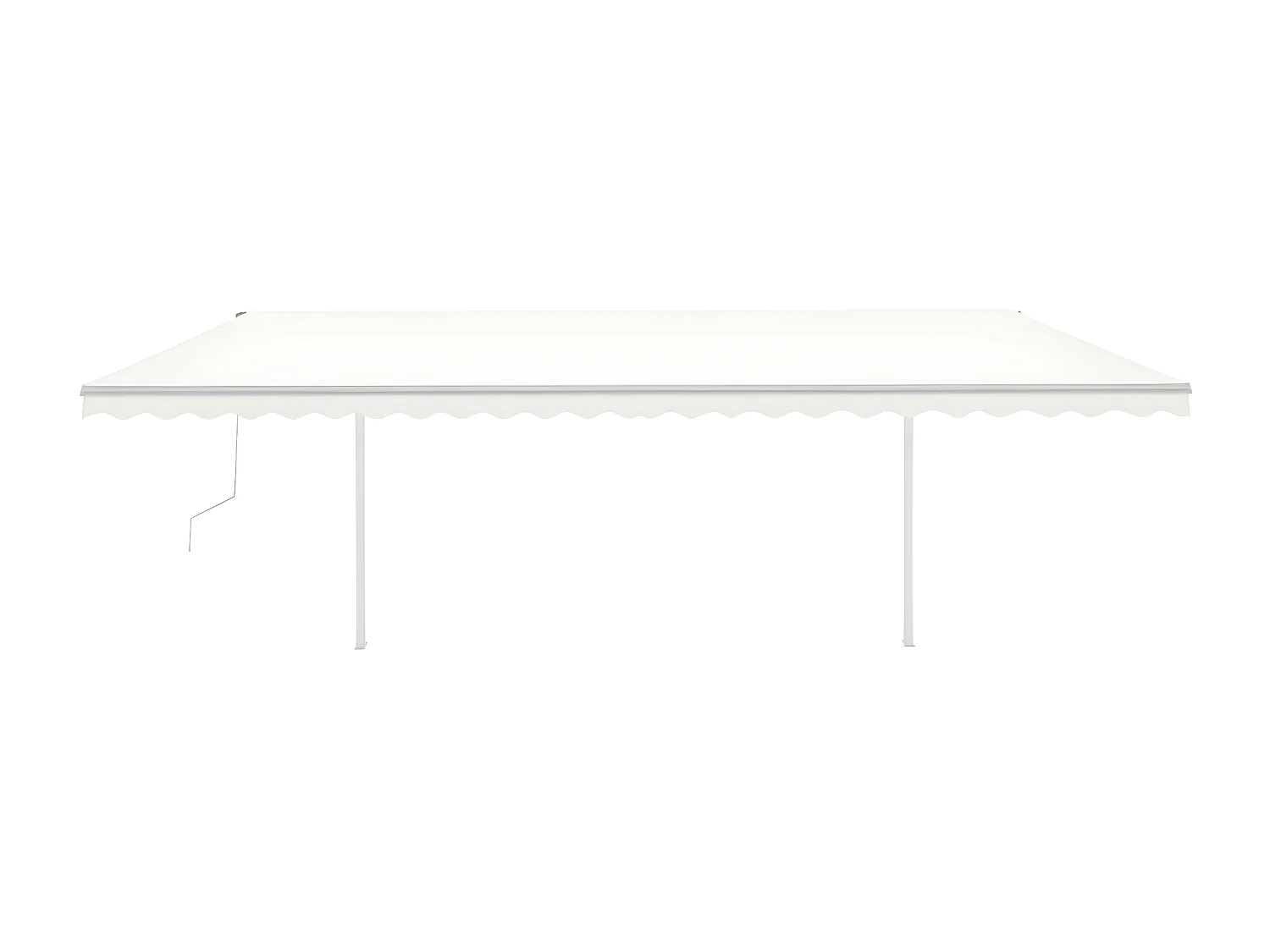 Tenda automatica con sensore vento e LED 6x3,5 Crema