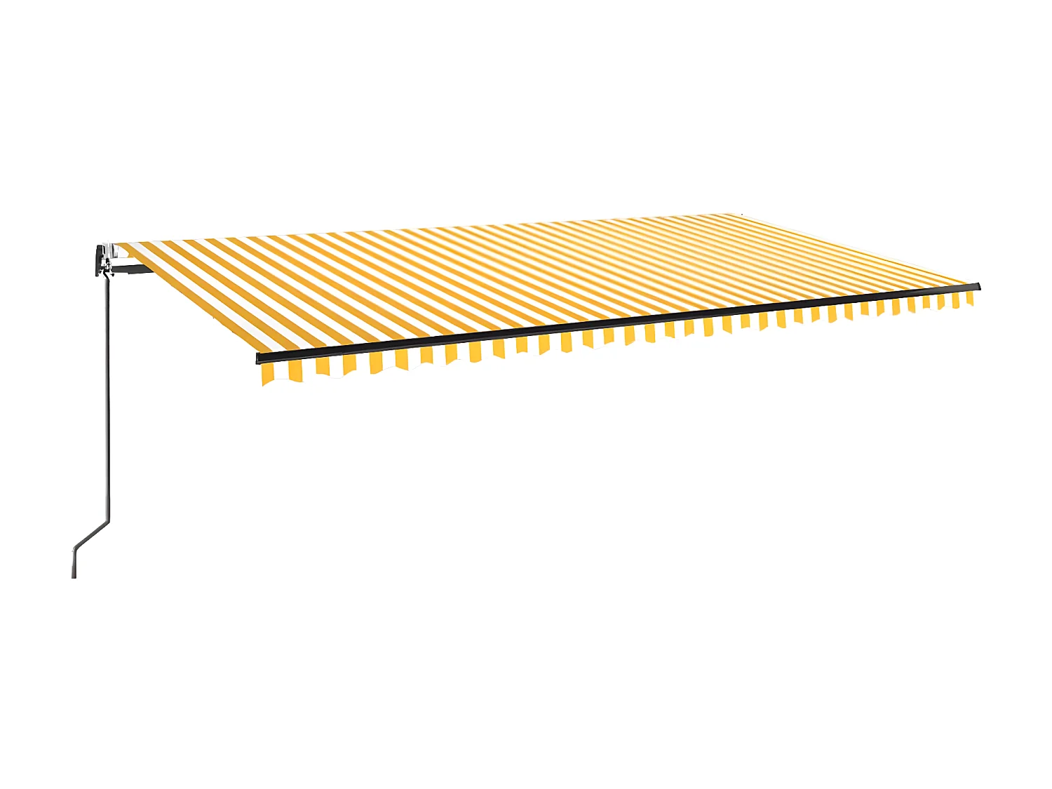 Auvent rétractable automatique 600x350 Jaune et blanc