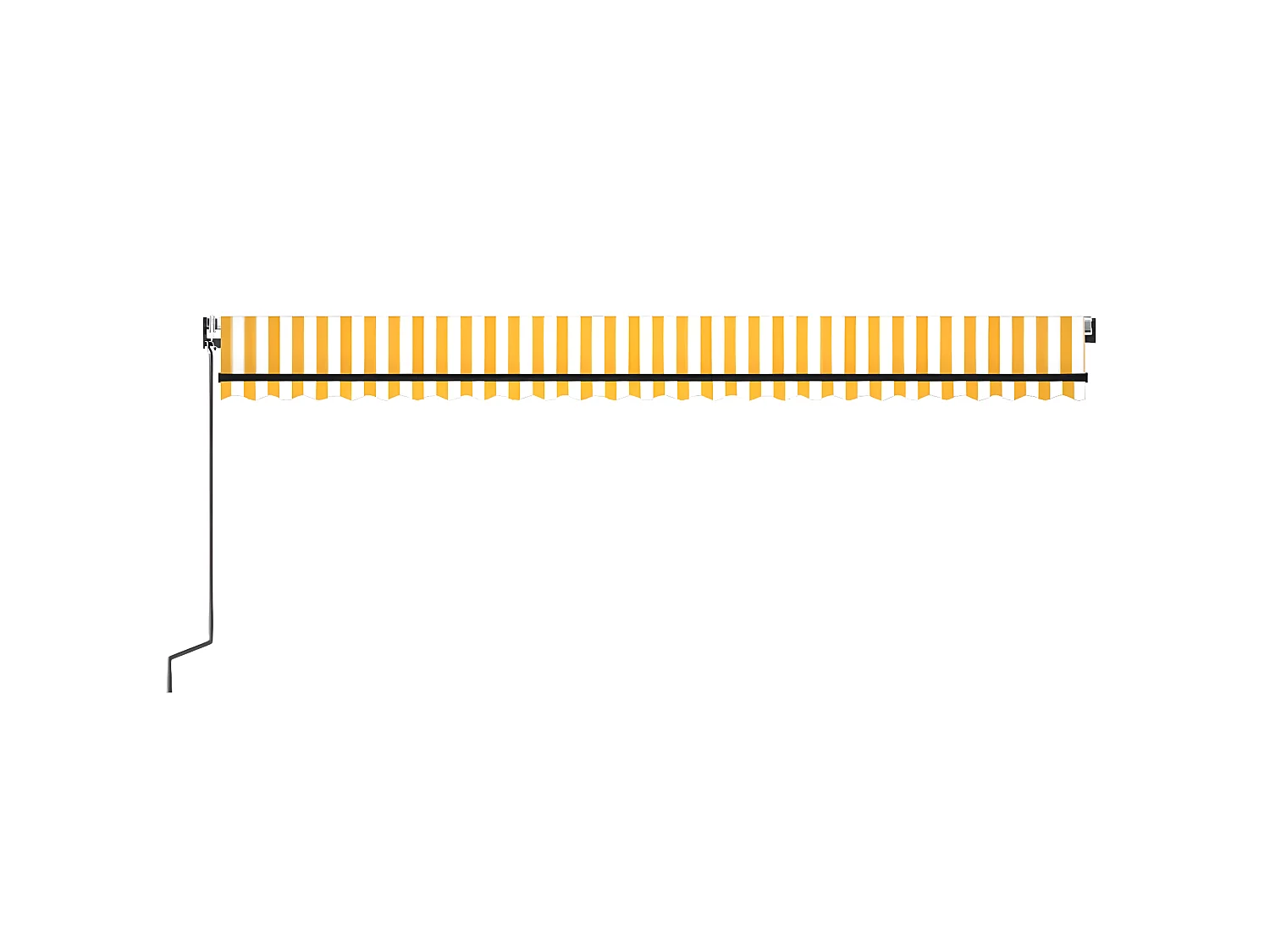 Auvent rétractable automatique 600x350 Jaune et blanc
