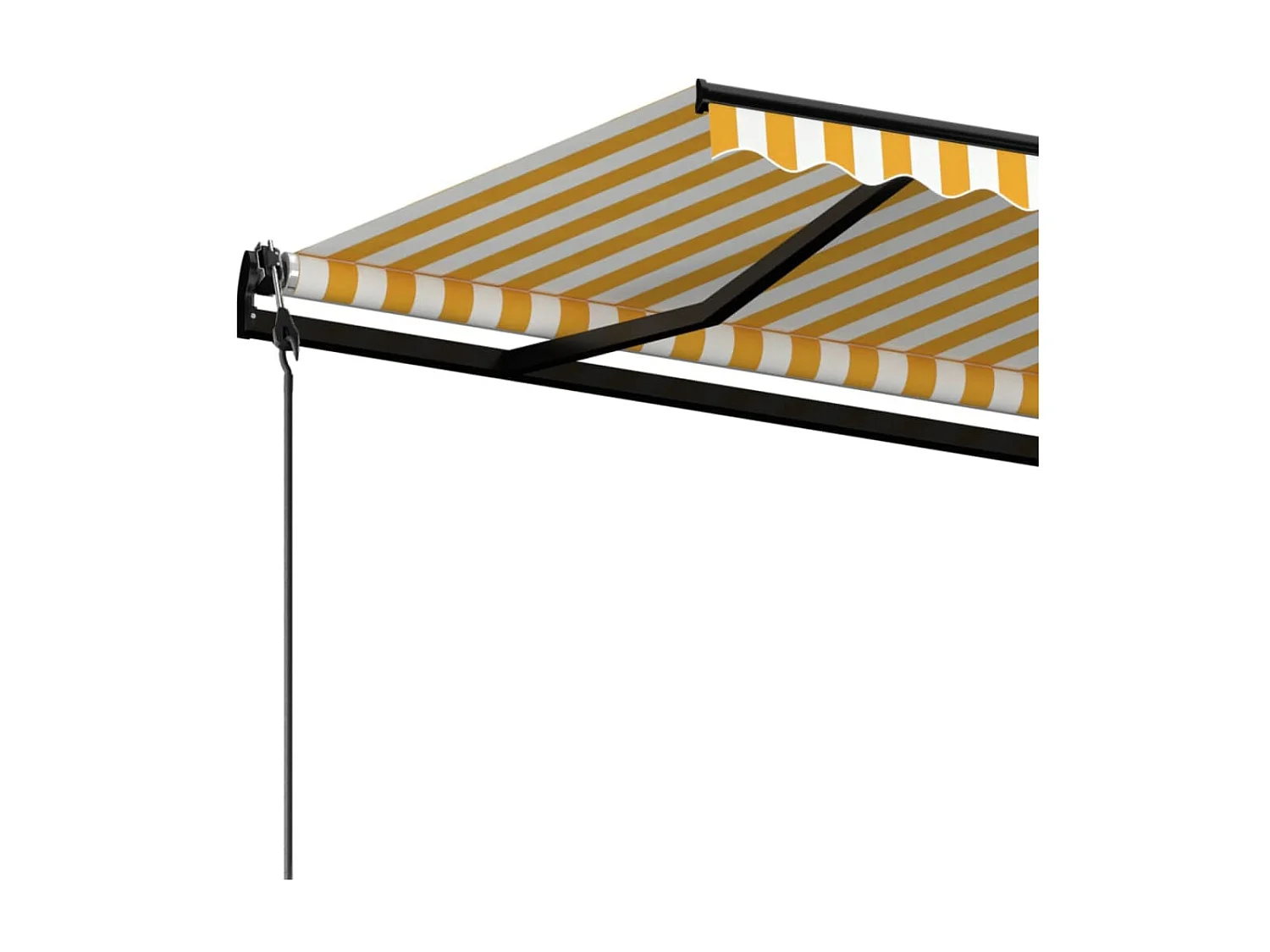 Automatisch uitschuifbare luifel 600x350 Geel en wit