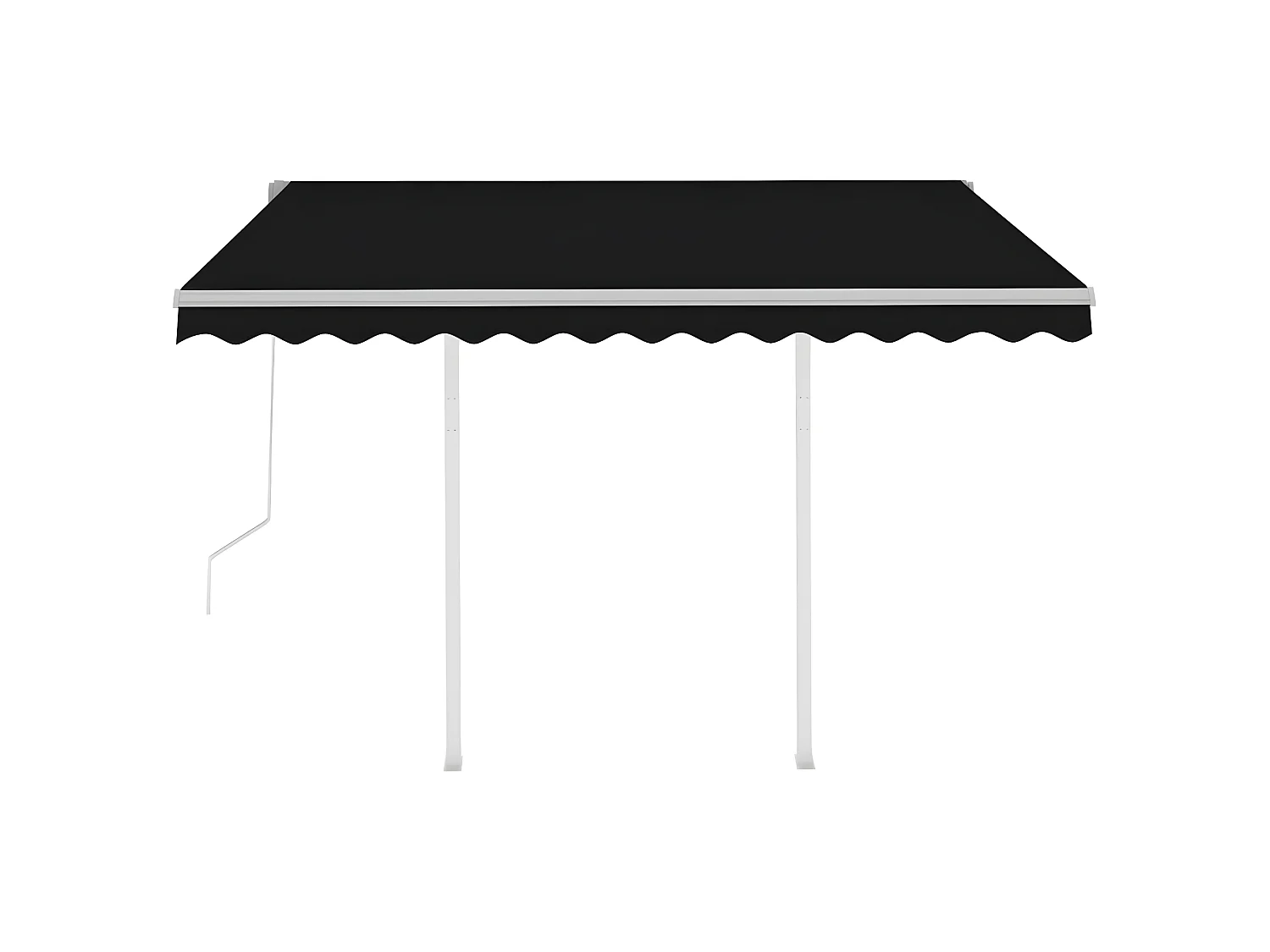 Auvent rétractable automatique et poteaux 3,5x2,5 Anthracite