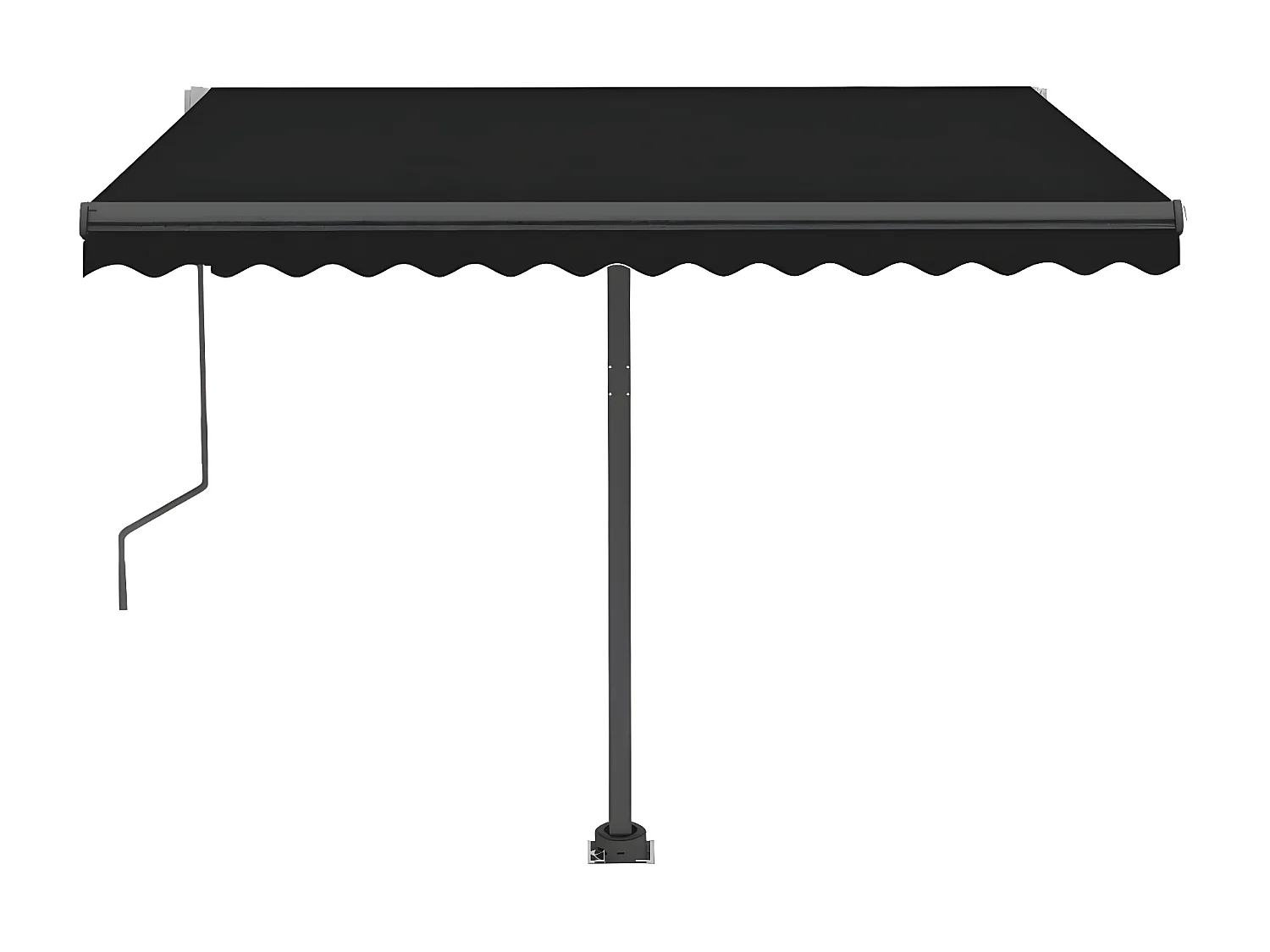 Toldo automático a pie 300x250 Antracita