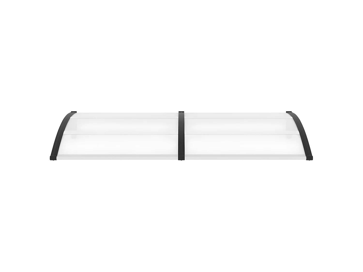 Auvent de porte Noir et transparent 200x80 PC