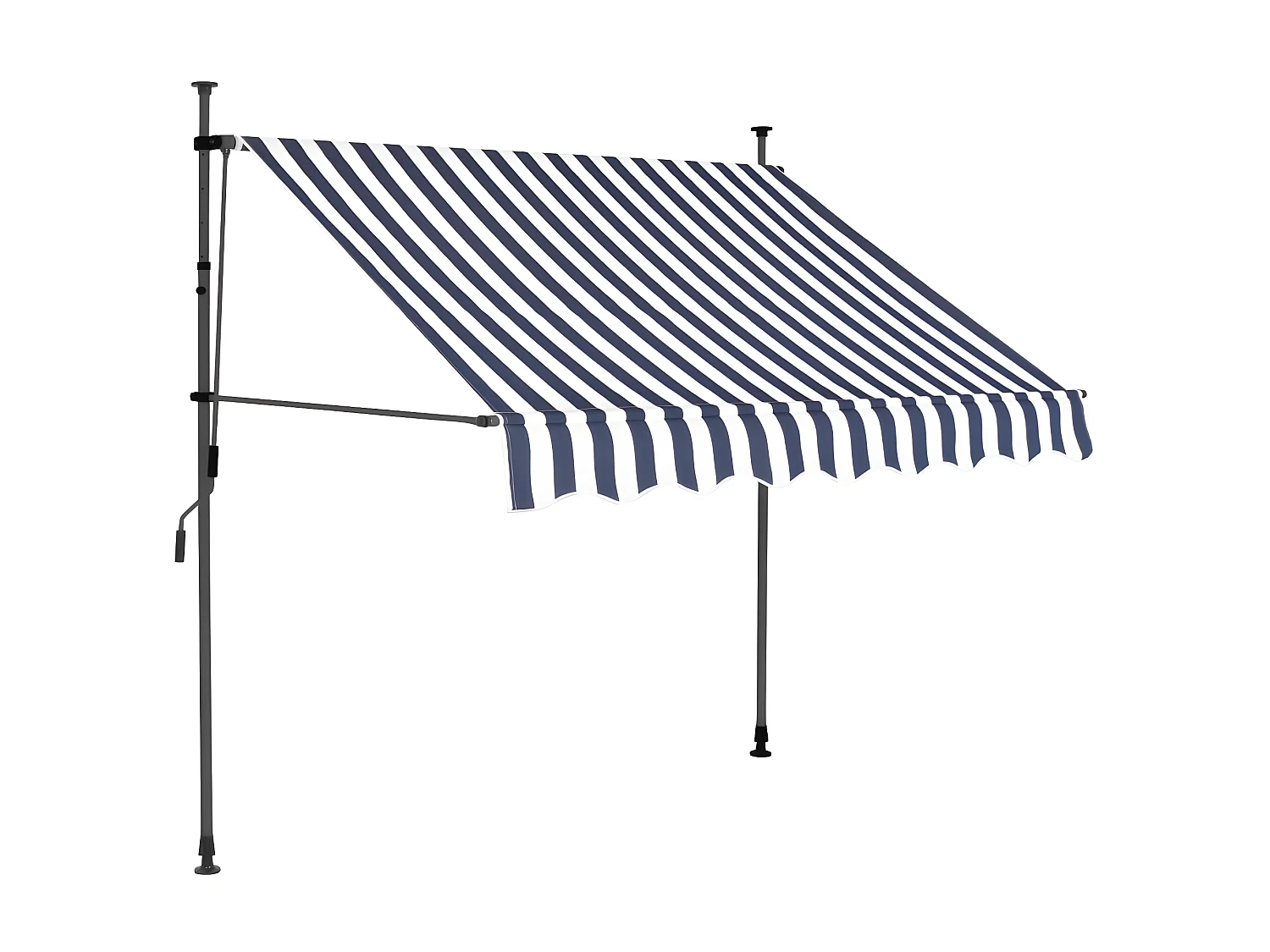 Tenda retrattile con LED 150 Blu e bianco