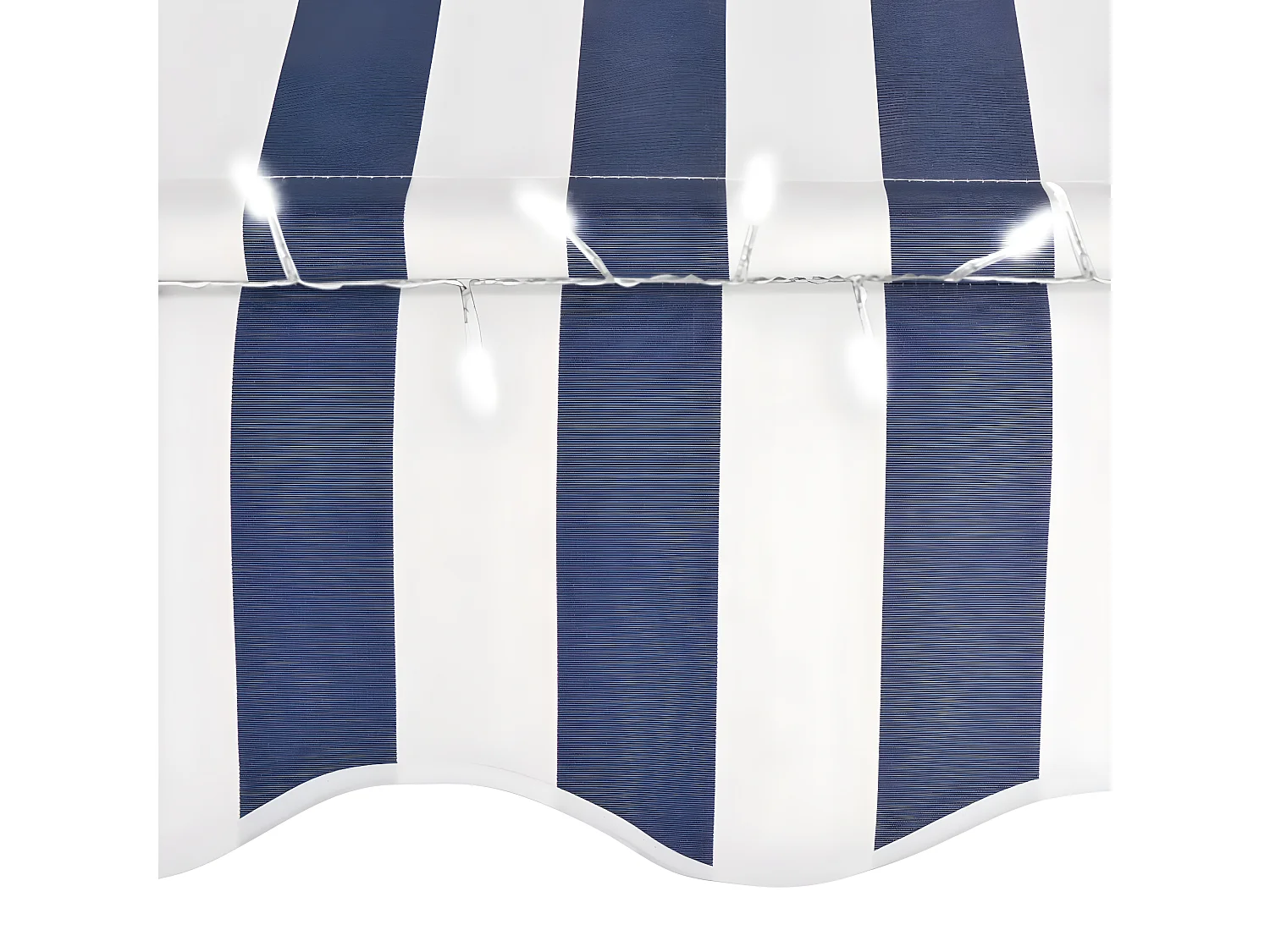 Tenda retrattile con LED 150 Blu e bianco