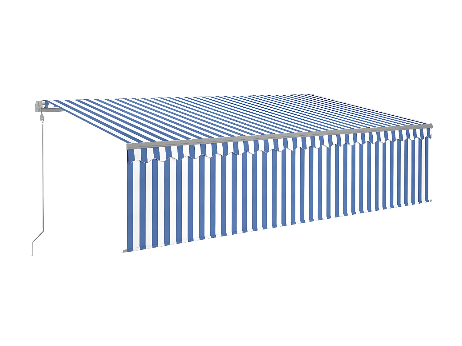 Sensor de vento para toldo automático/LED 5x3m Azul e branco