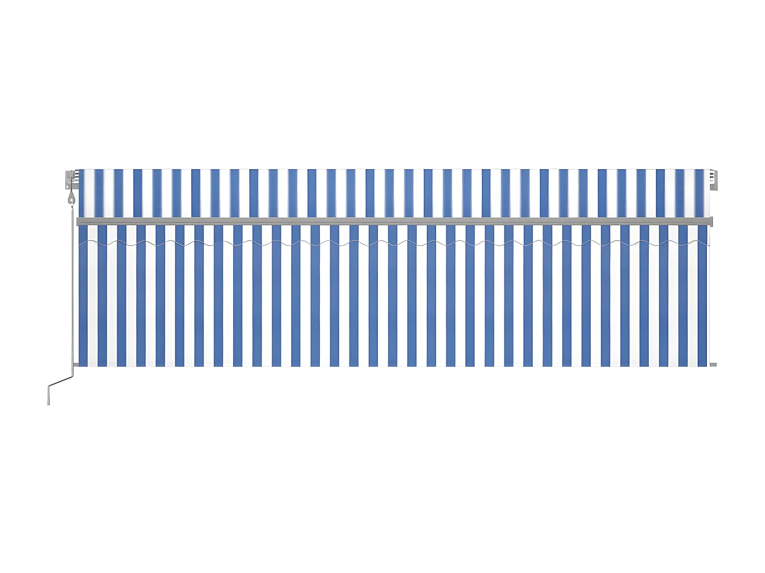 Automatische luifel luifel windsensor/LED 5x3m Blauw en wit