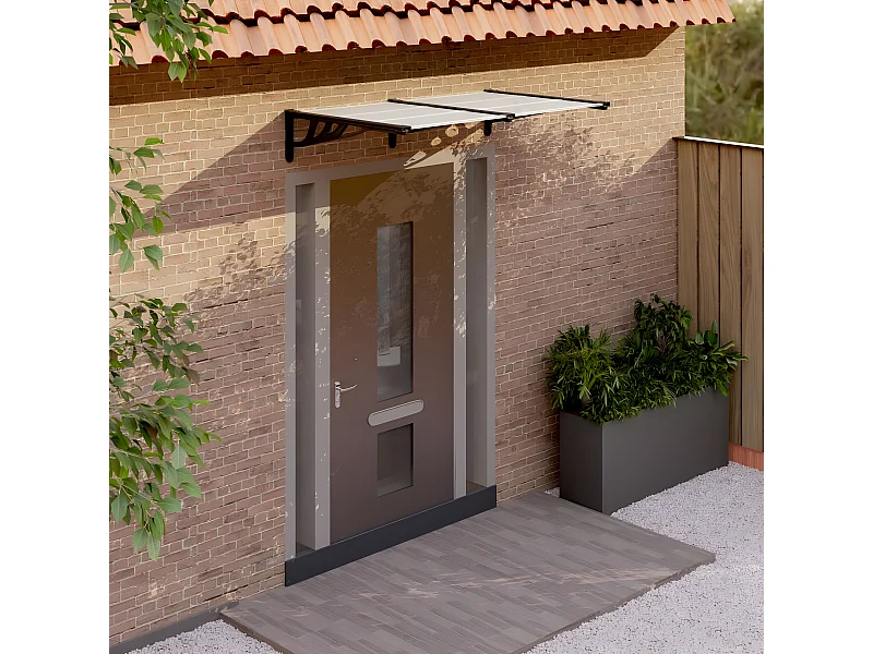 Türmarkise Schwarz und transparent 152,5x90 Polycarbonat