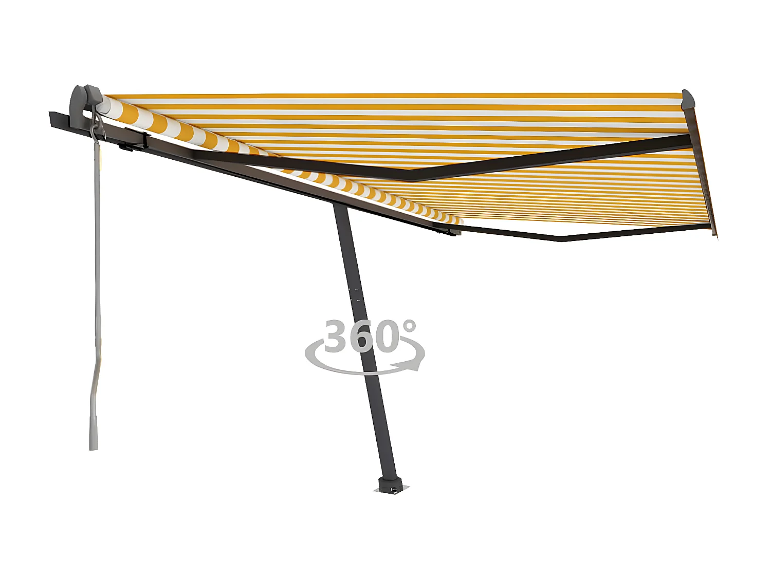 Auvent automatique sur pied 450x300 Jaune/Blanc