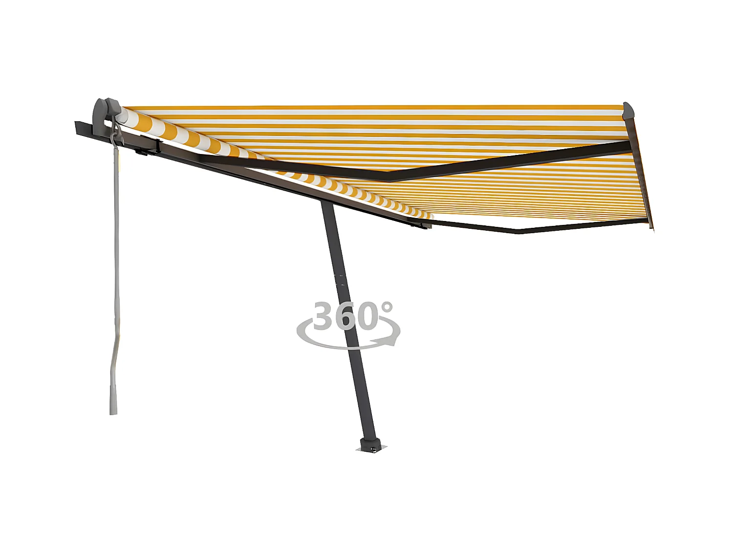 Auvent automatique sur pied 450x300 Jaune/Blanc