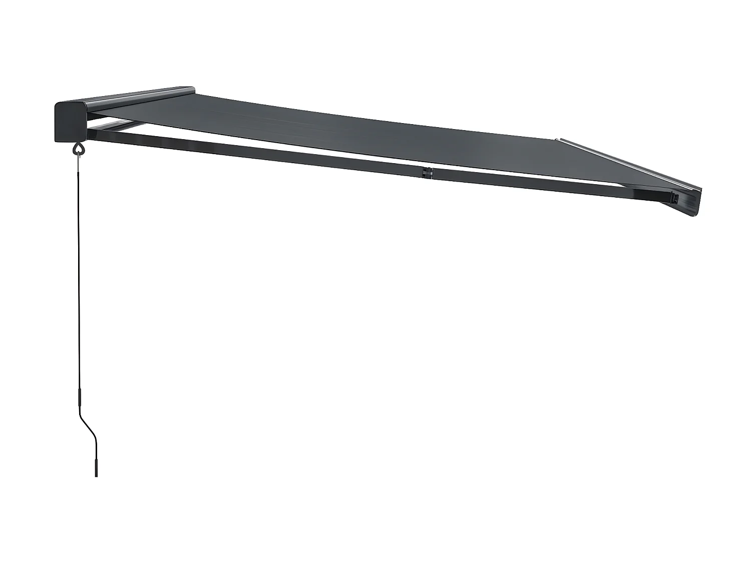 Tenda retrattile antracite 4,5x3 tessuto e alluminio