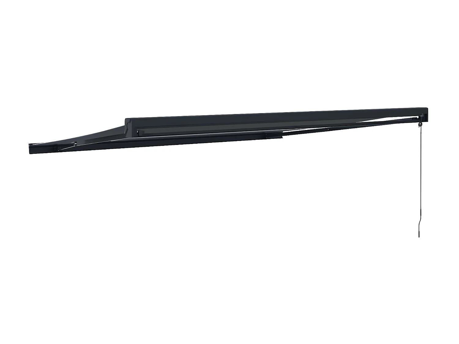 Tenda retrattile antracite 4,5x3 tessuto e alluminio