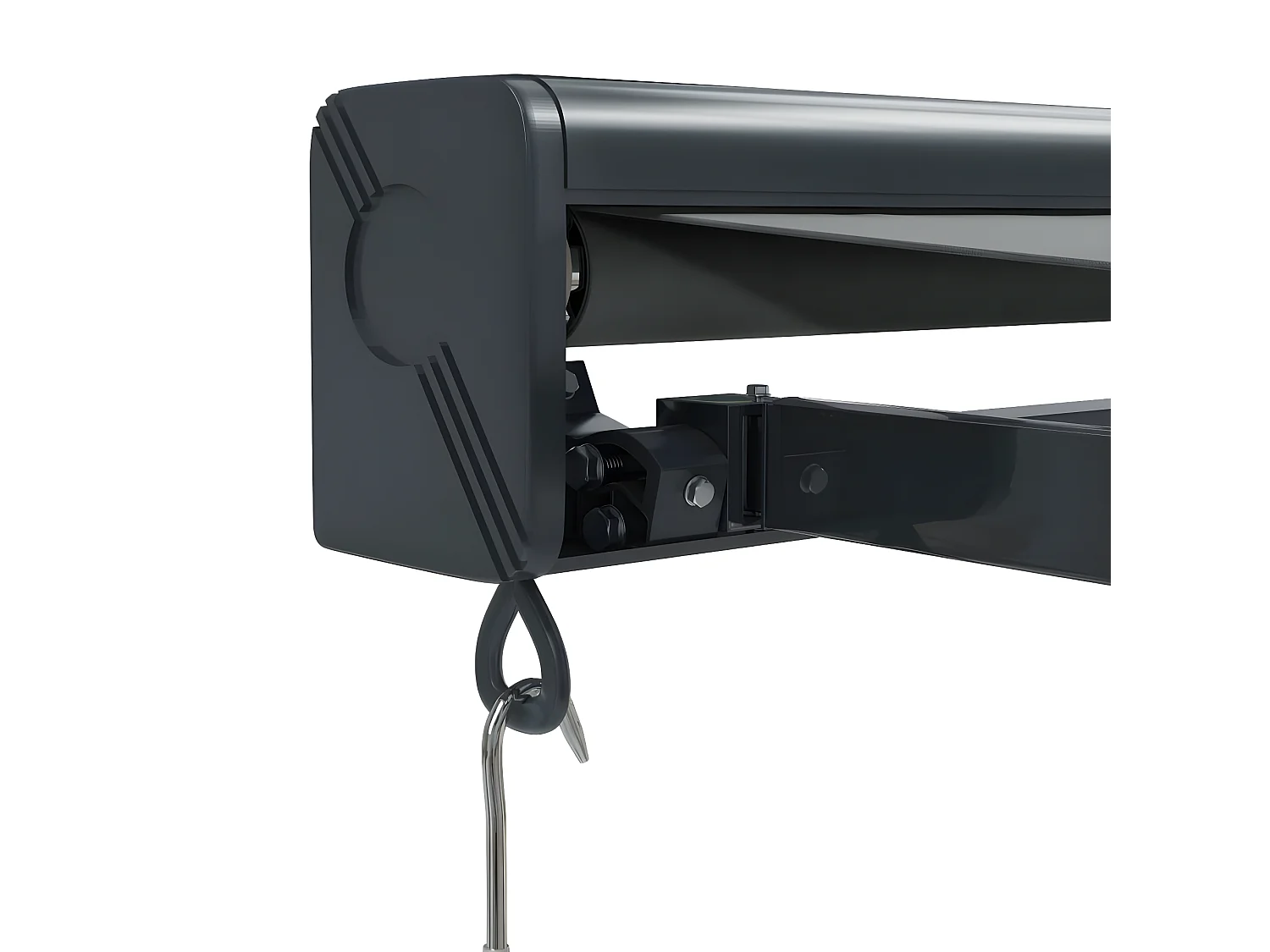 Tenda retrattile antracite 4,5x3 tessuto e alluminio