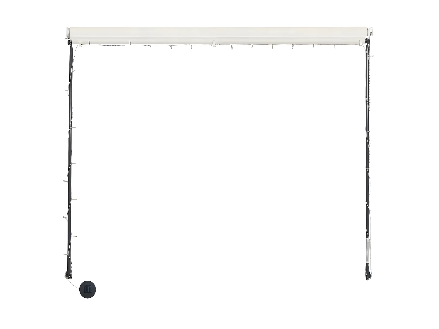 Tenda retrattile con LED 250x150 Crema