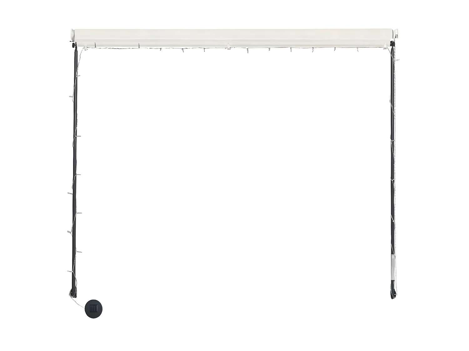 Tenda retrattile con LED 250x150 Crema