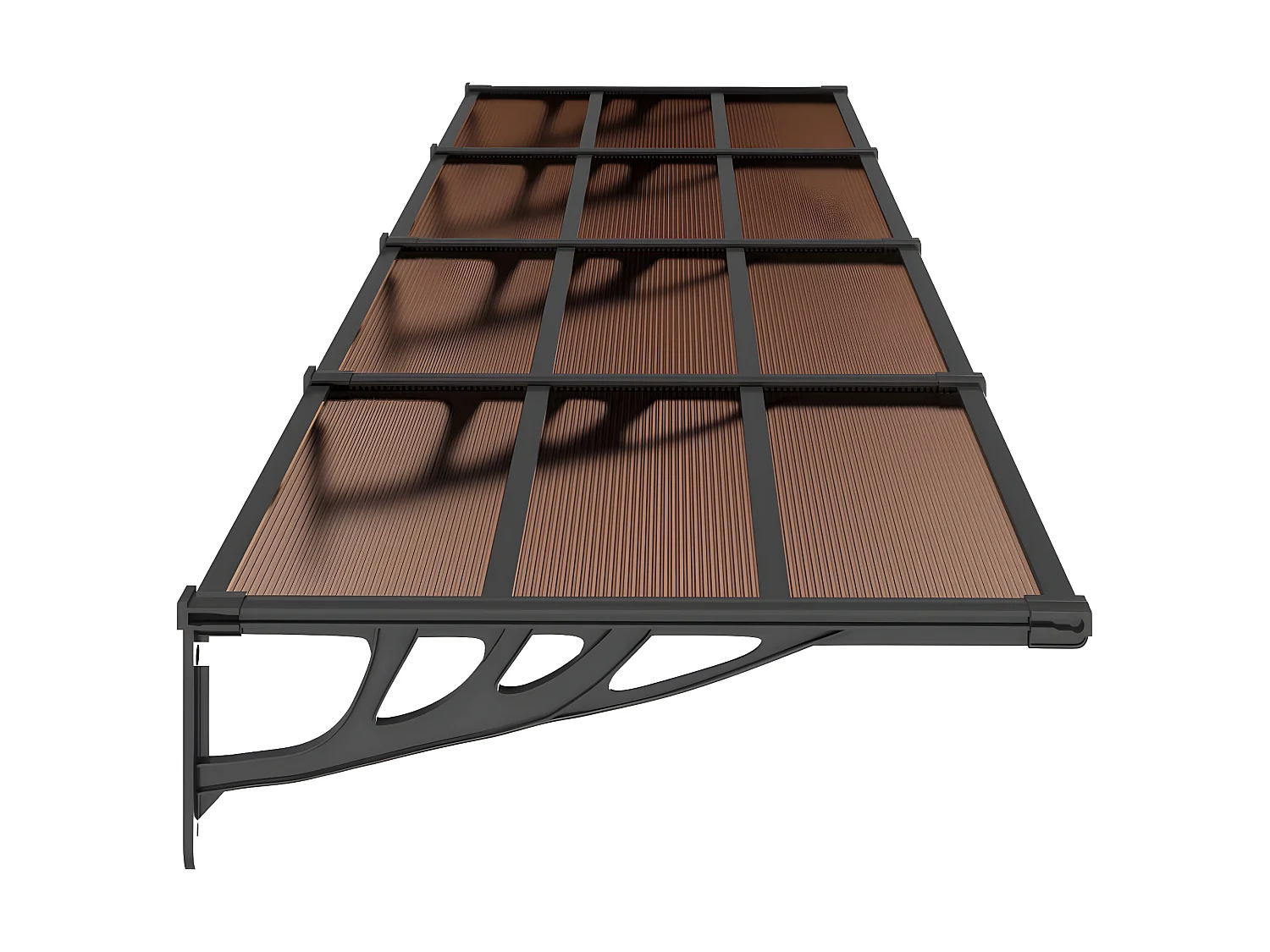 Auvent de porte Noir 396x90 Polycarbonate