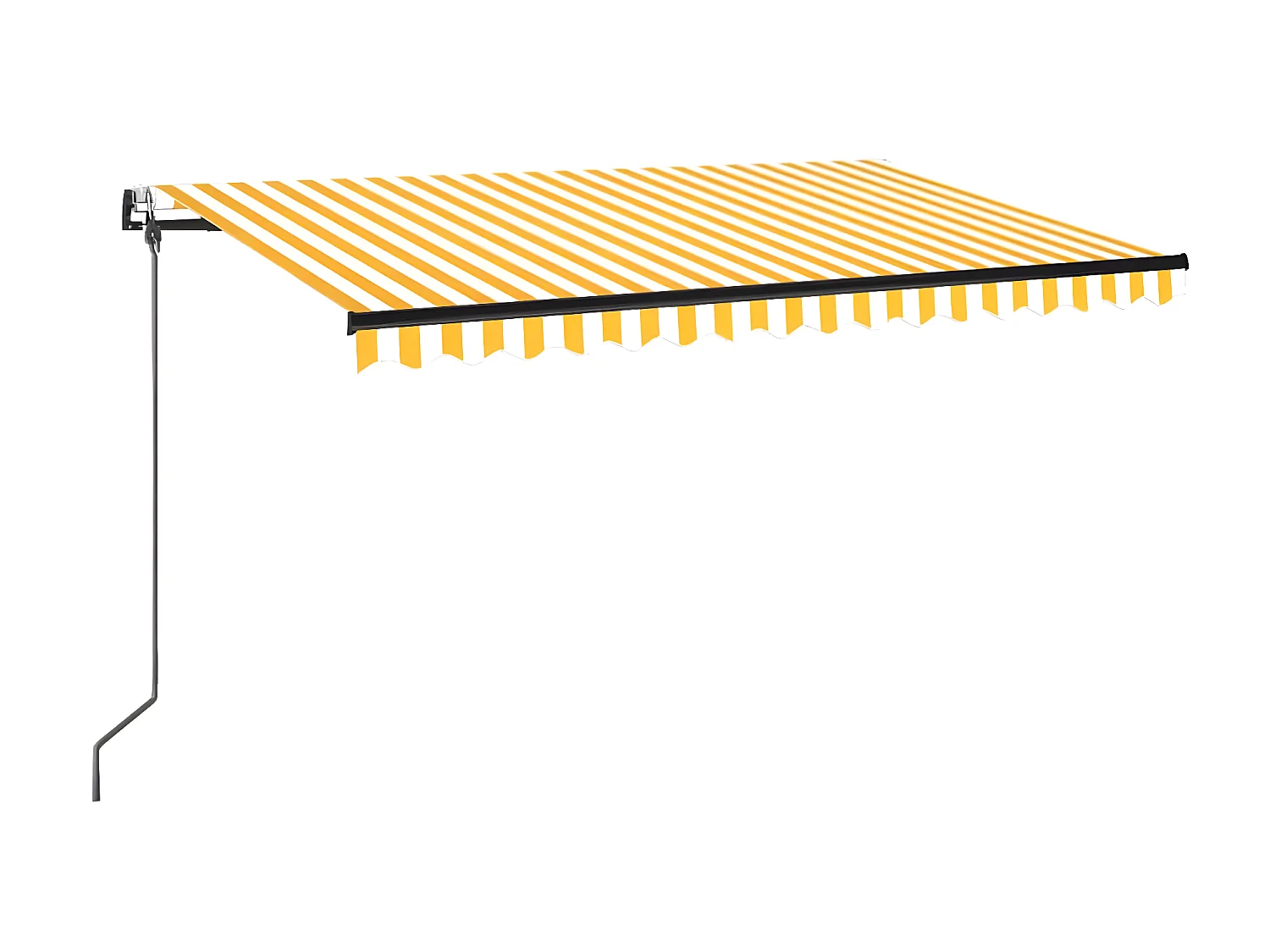 Toldo retrátil automático 400x350 amarelo e branco