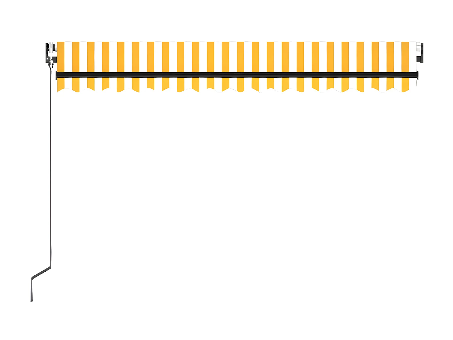 Toldo retrátil automático 400x350 amarelo e branco