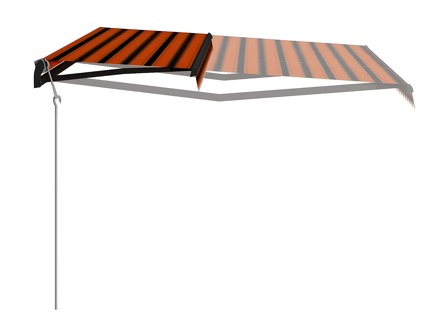 Auvent rétractable automatique 600x300 Orange etarron