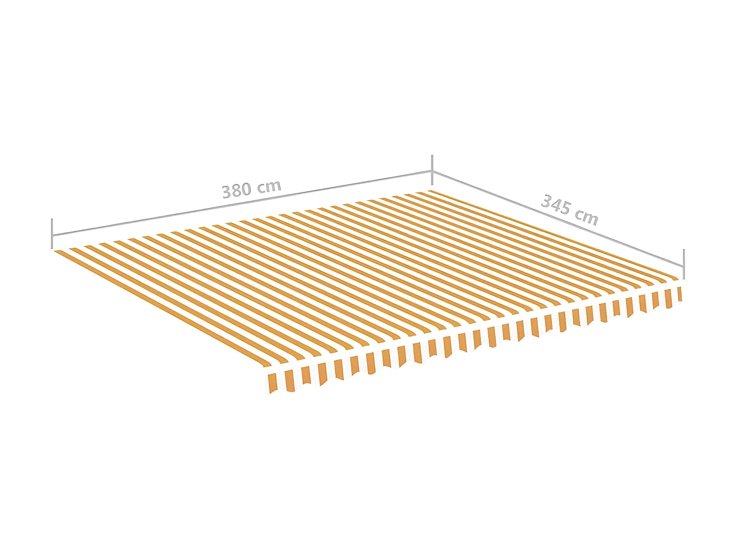 Tessuto di ricambio per tendalino Giallo e Bianco 4x3,5
