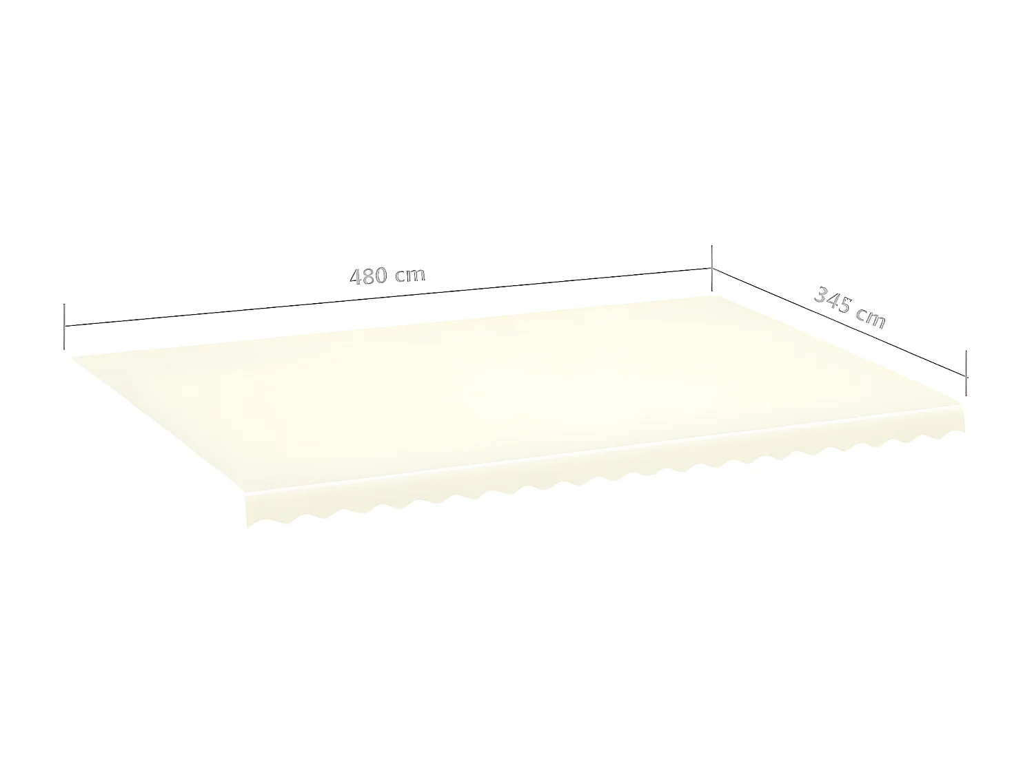 Tessuto Ricambio Tendalino Crema 5x3,5