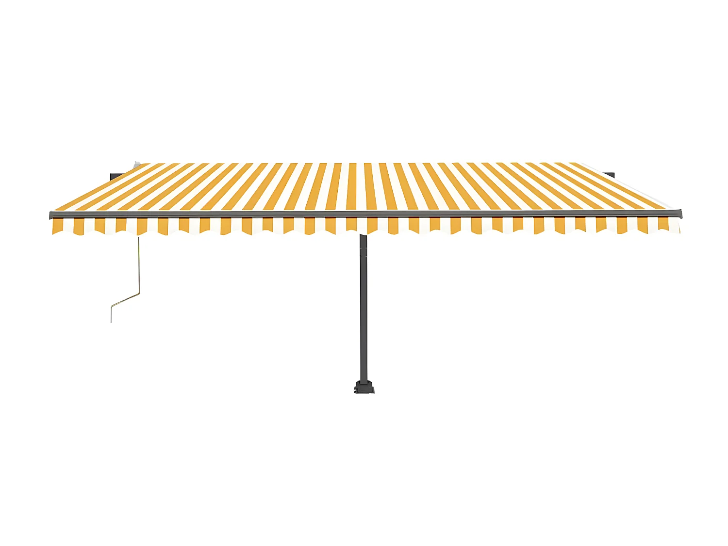 Auvent automatique capteur de vent/LED 500x300cm Jaune et blanc