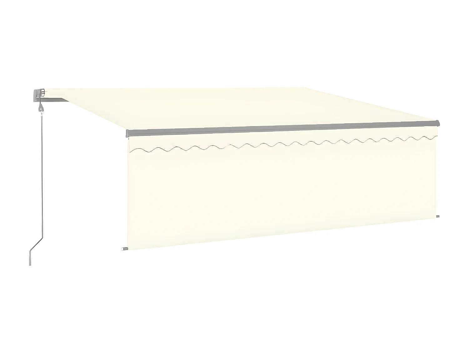 Auvent automatique store capteur de vent LED 4,5x3 Crème