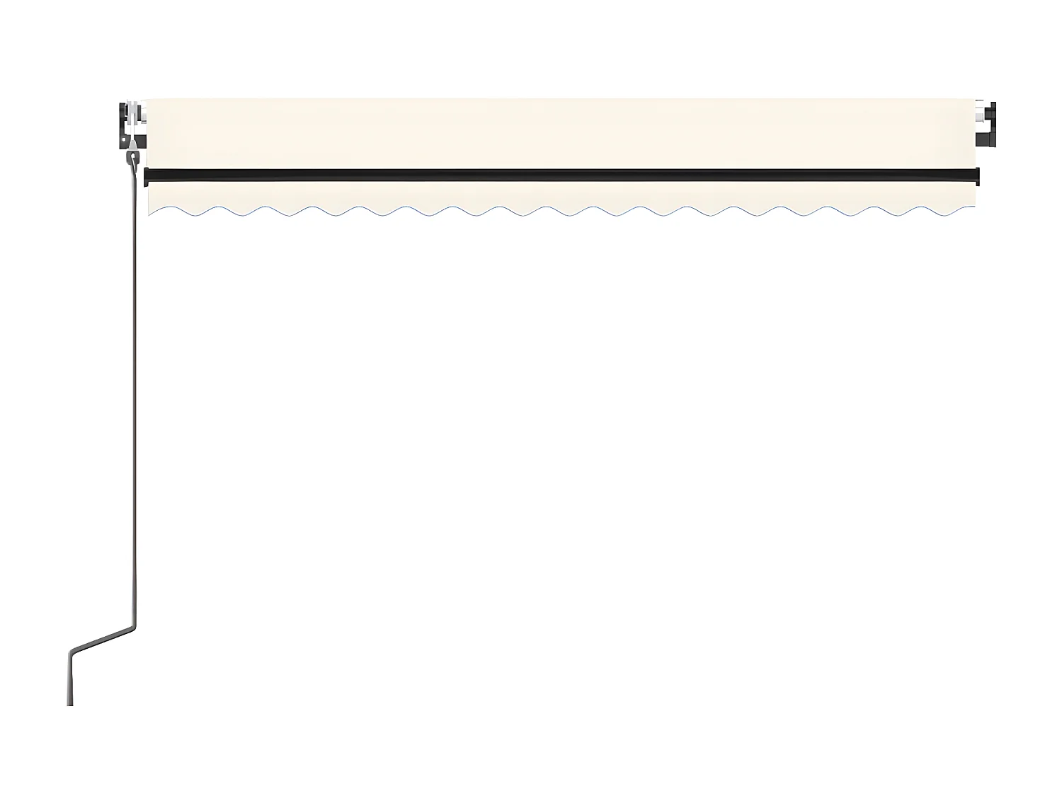 Auvent automatique avec capteur de vent et LED 400x350 Crème