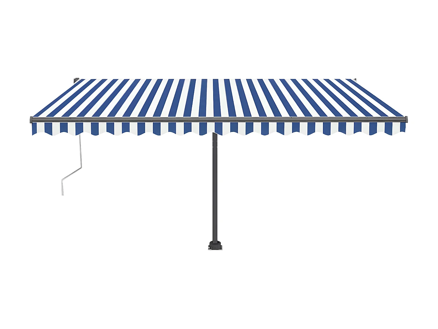 Toldo automático sensor viento/LED 400x300 Azul y blanco