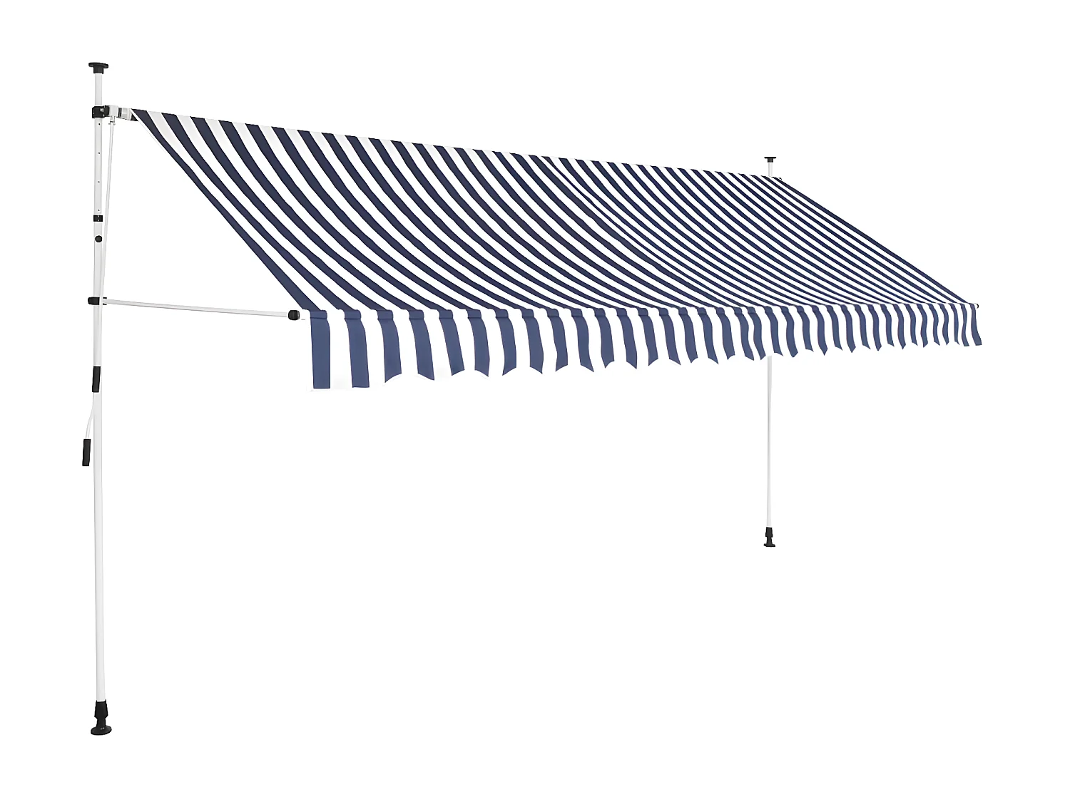 Toldo retrátilanuel 350 Listras azuis e brancas