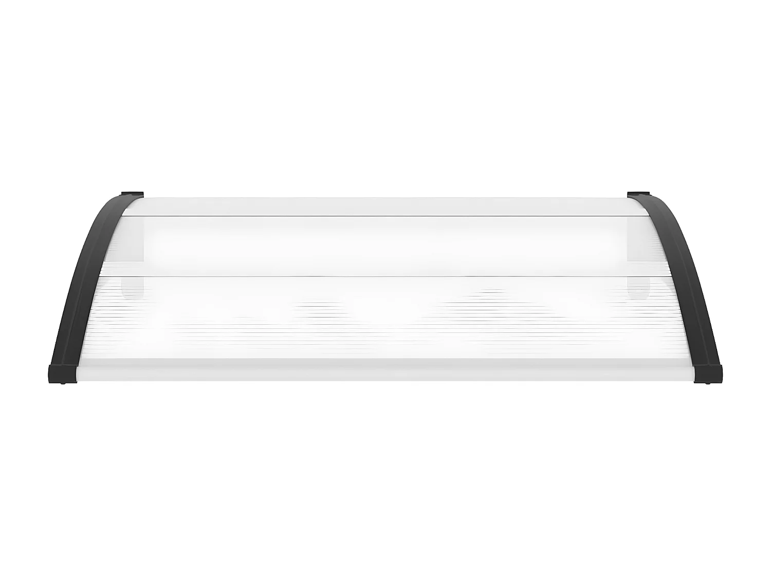 Auvent de porte Noir et transparent 120x80 PC