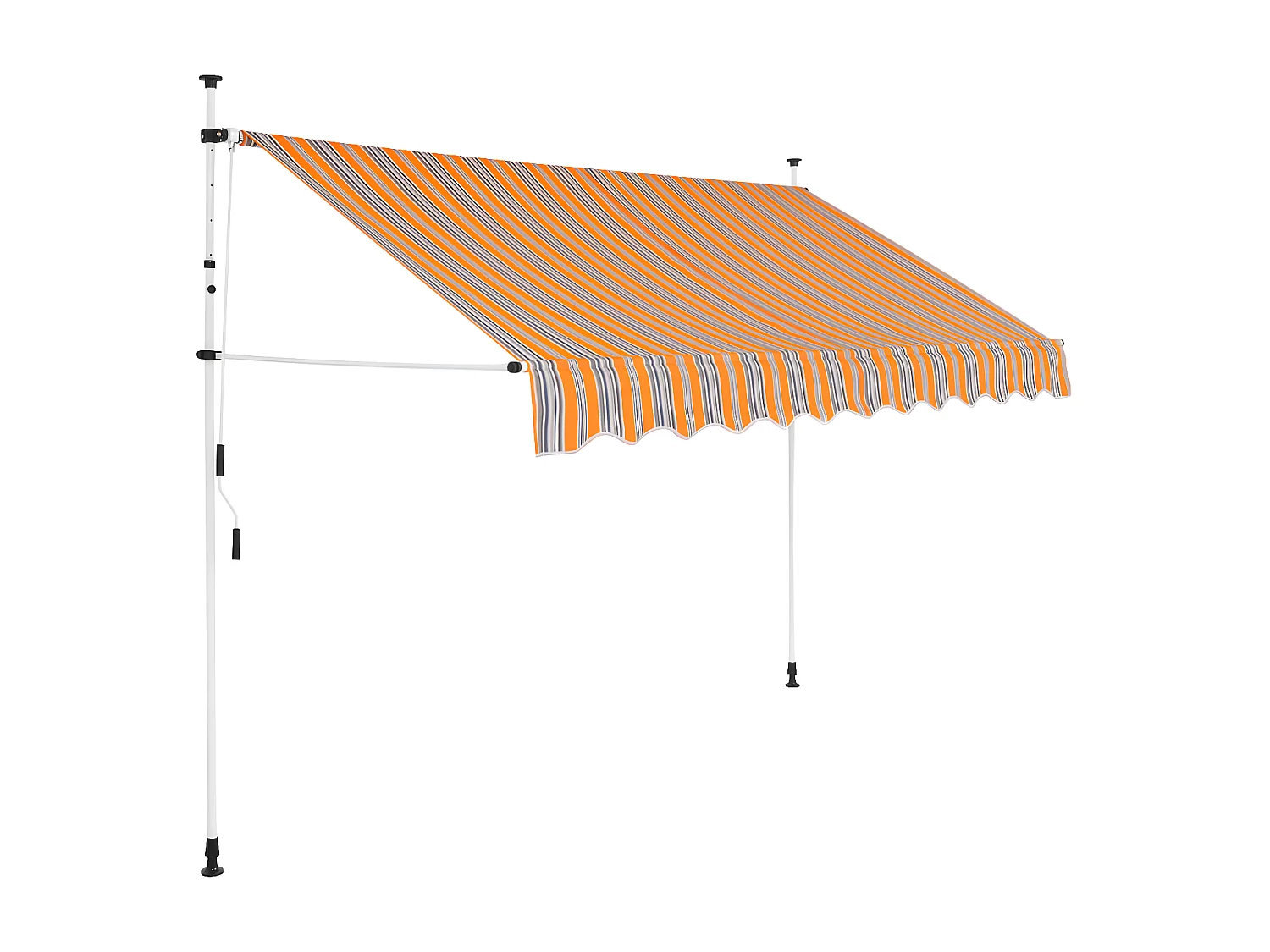 Einziehbare Markise 300 Gelbe und blaue Streifen