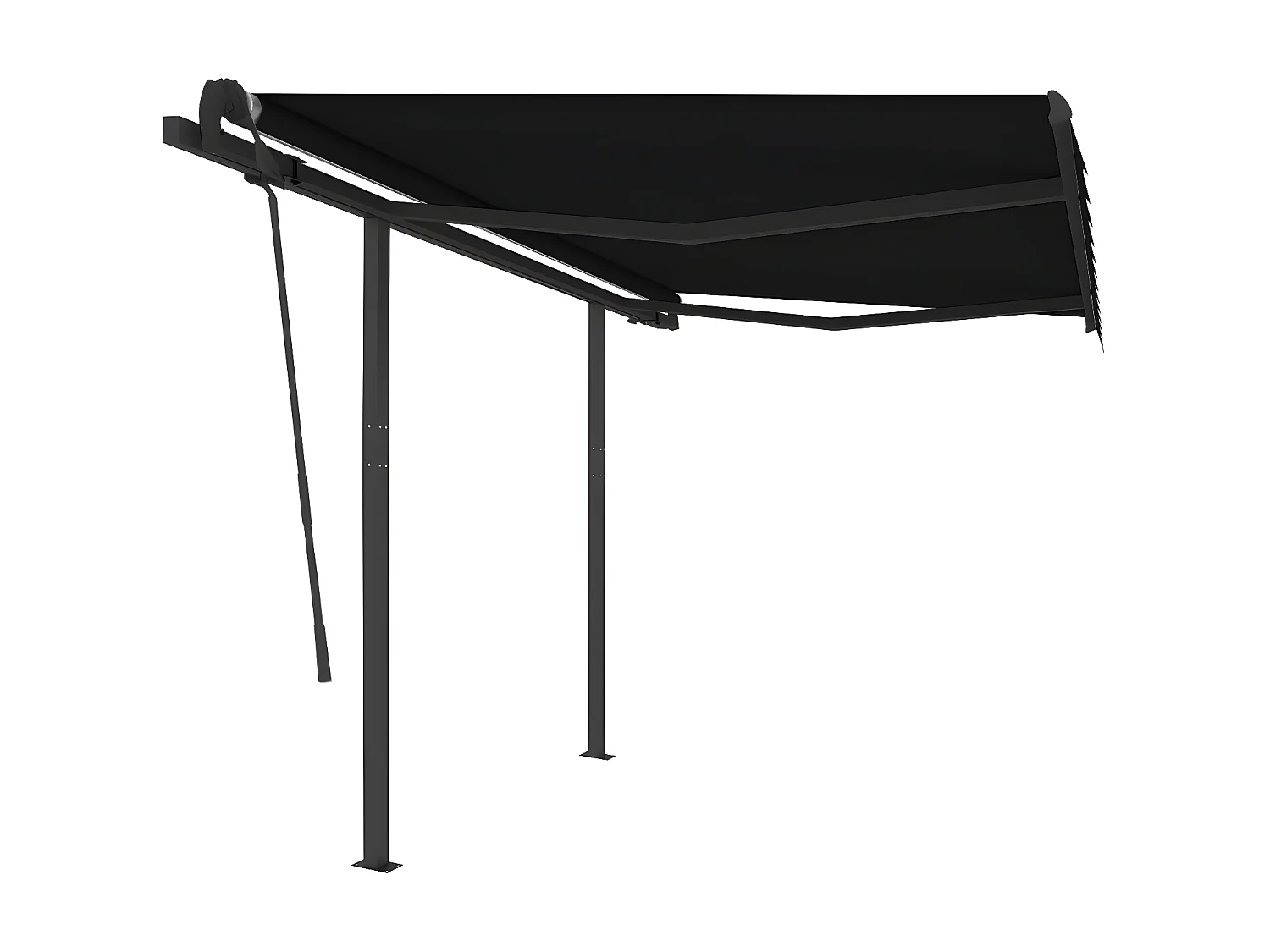 Tenda a scomparsa automatica e pali 3x2,5 Antracite