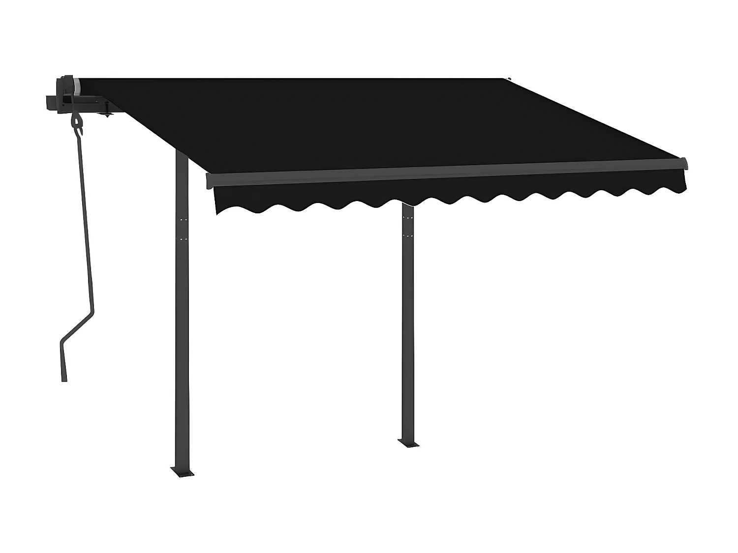 Tenda a scomparsa automatica e pali 3x2,5 Antracite