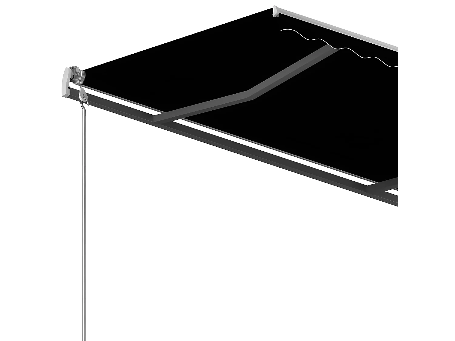 Tenda a scomparsa automatica e pali 3x2,5 Antracite