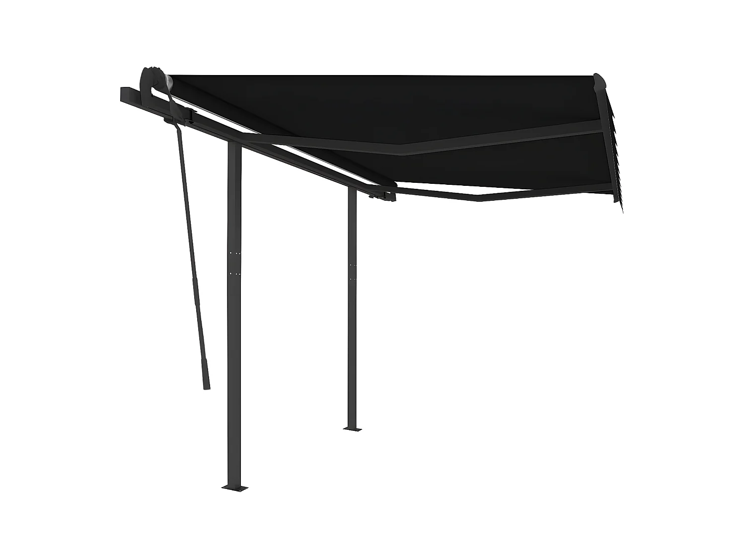 Toldo retráctil automático y palos 3x2,5 Antracita