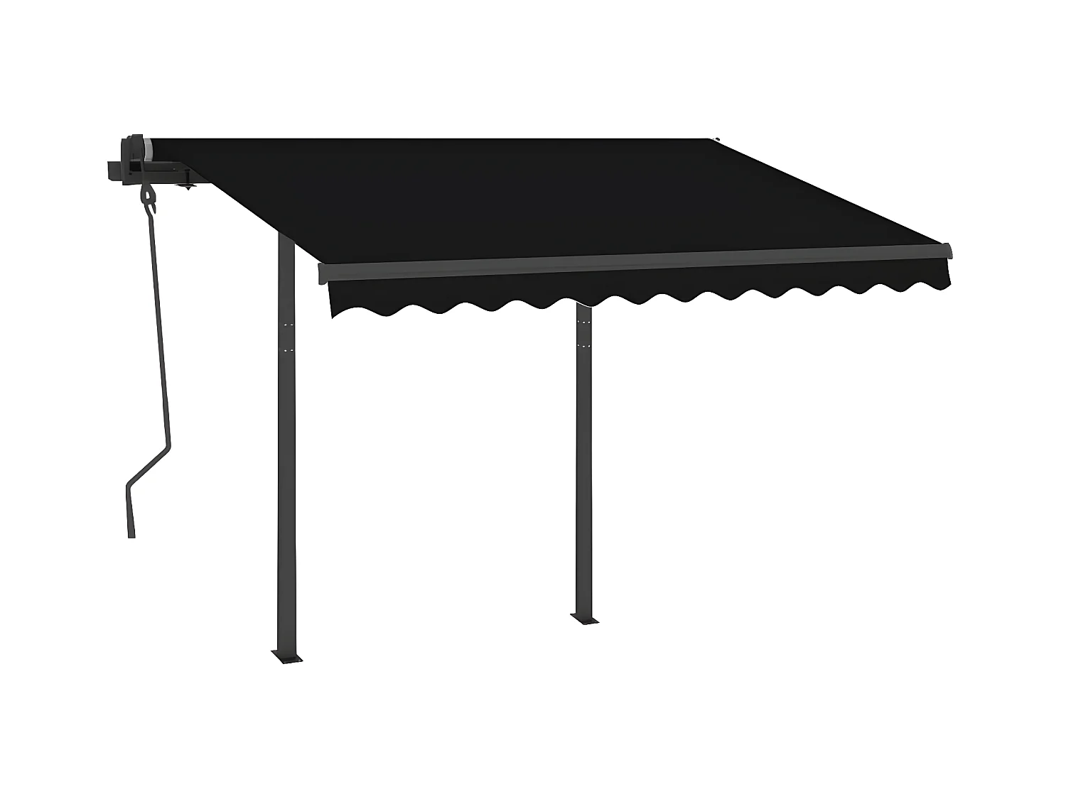 Toldo retráctil automático y palos 3x2,5 Antracita