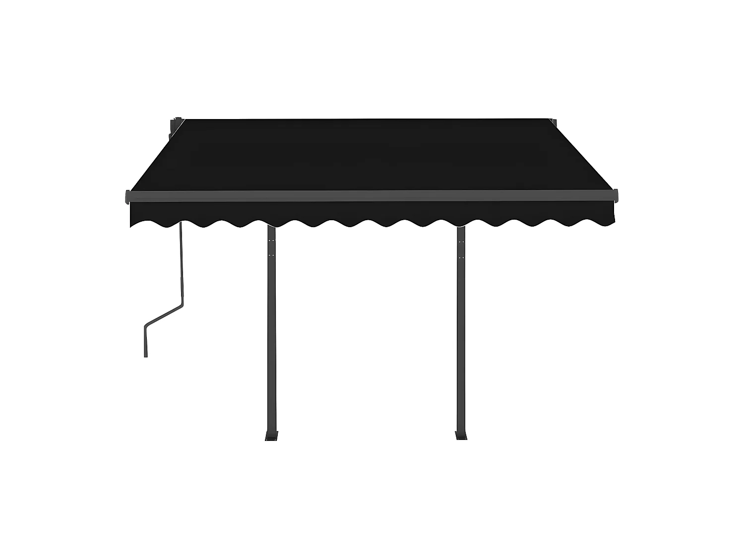 Toldo retráctil automático y palos 3x2,5 Antracita