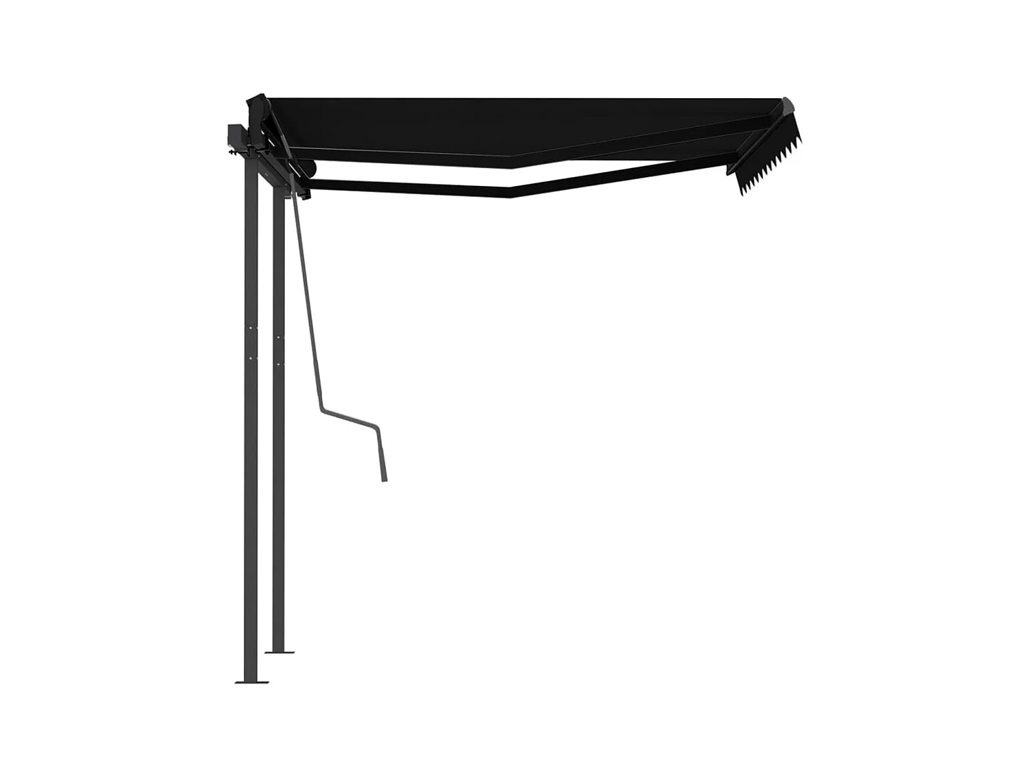 Toldo retráctil automático y palos 3x2,5 Antracita
